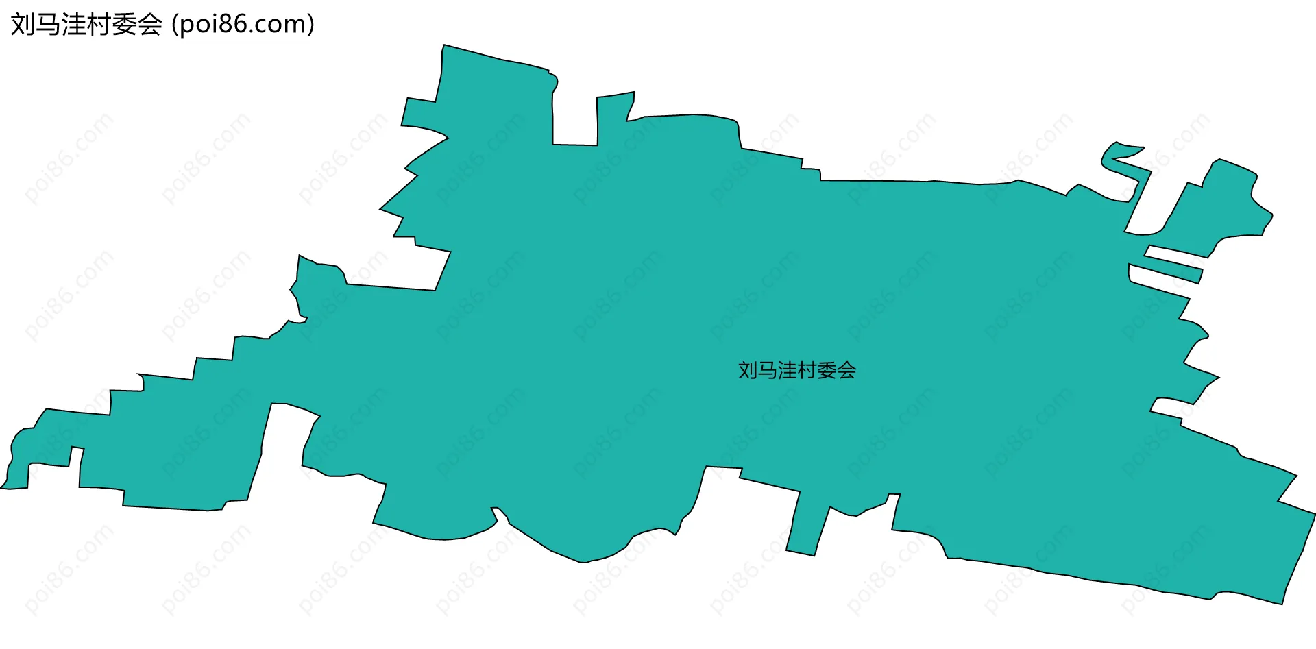 刘马洼村委会边界地图