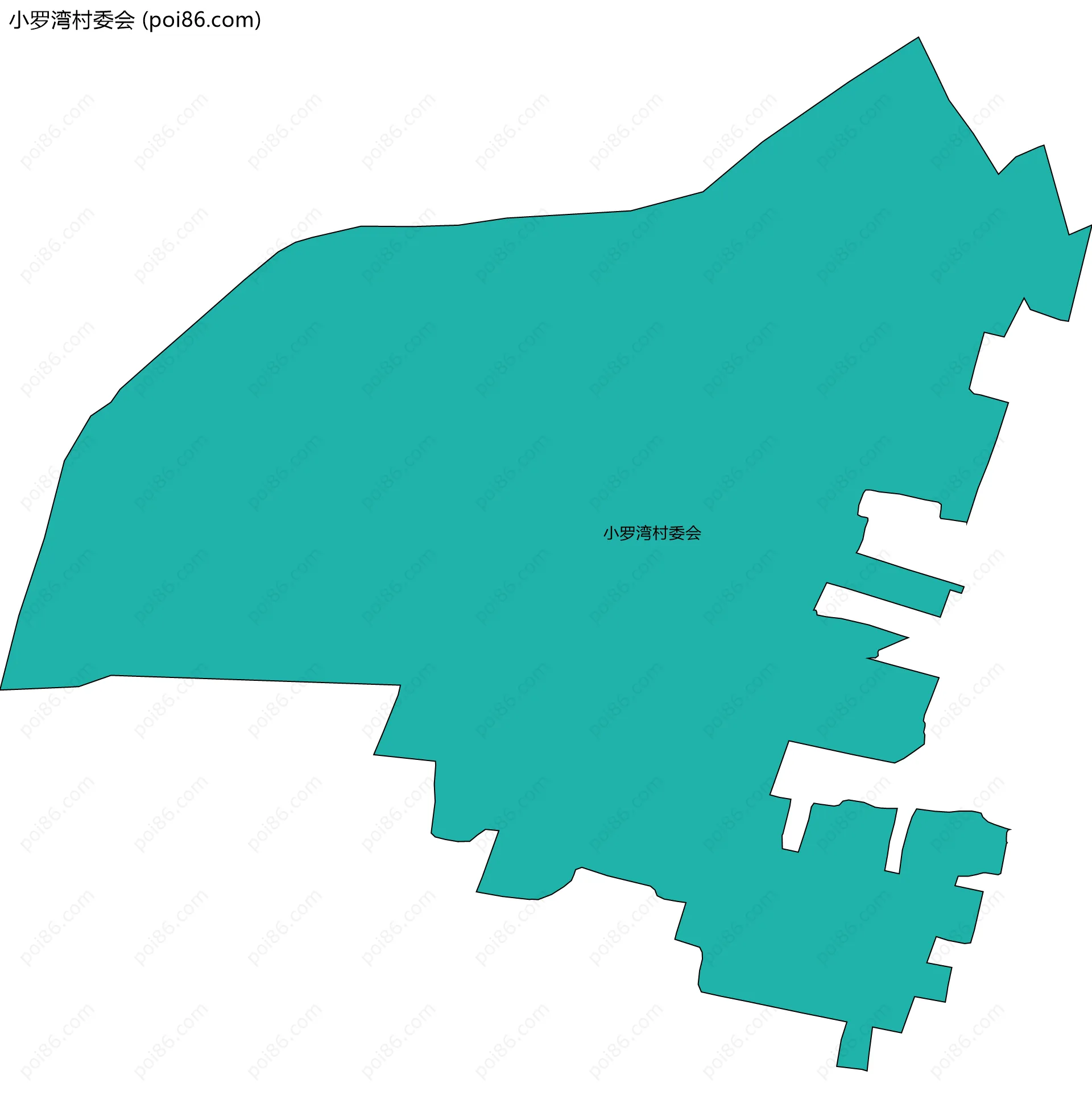 小罗湾村委会边界地图