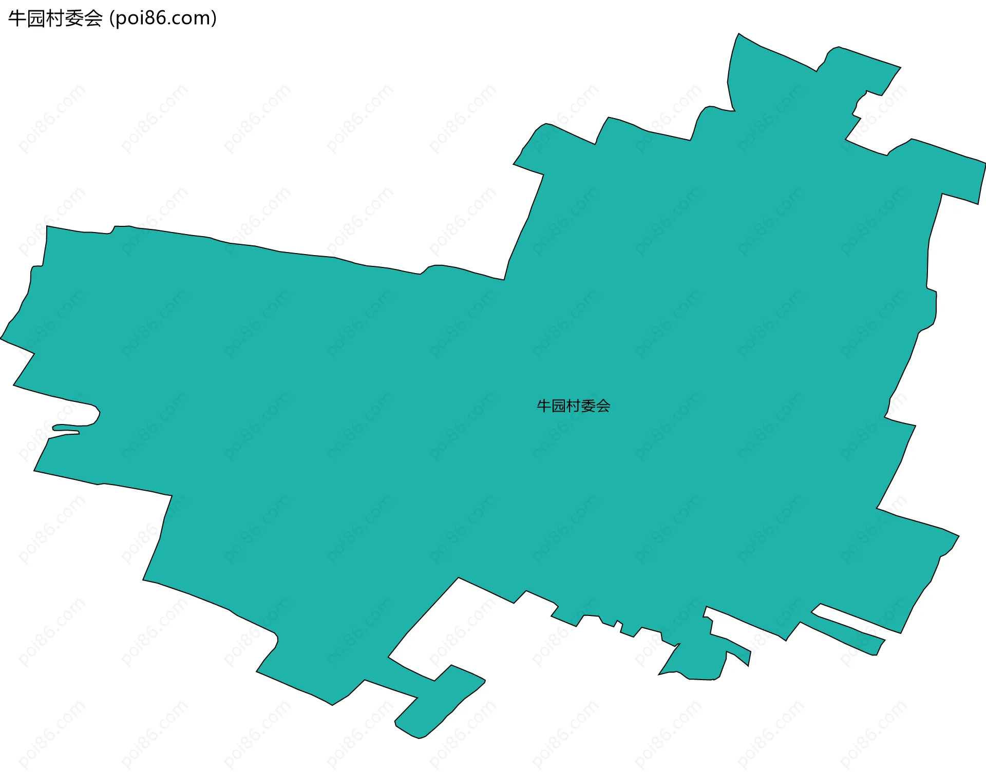 牛园村委会边界地图
