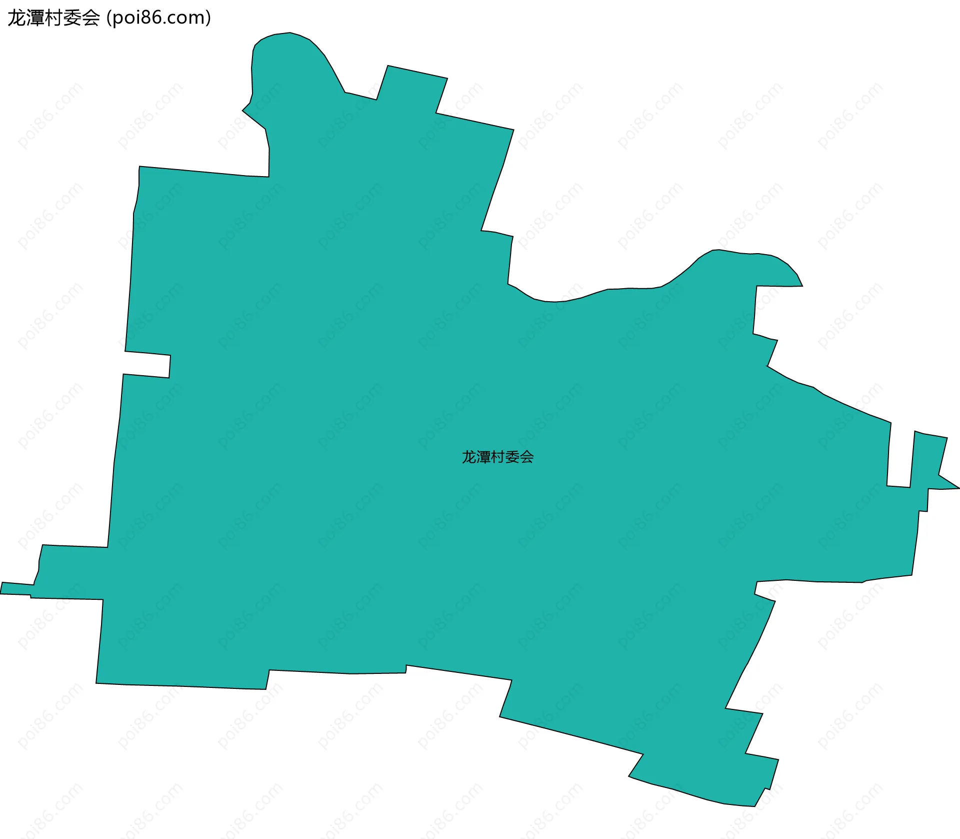 龙潭村委会边界地图