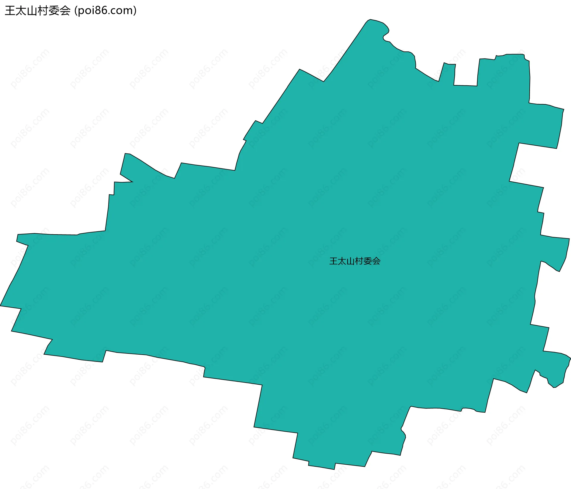 王太山村委会边界地图