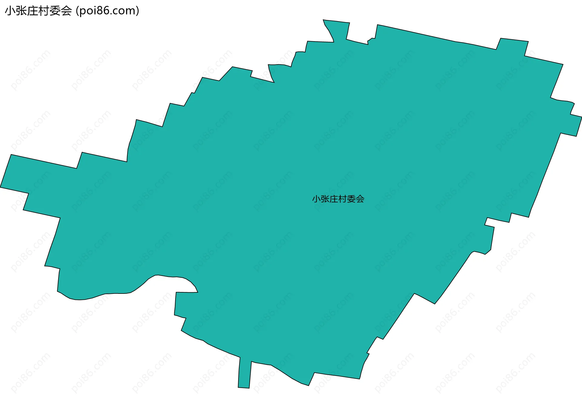小张庄村委会边界地图