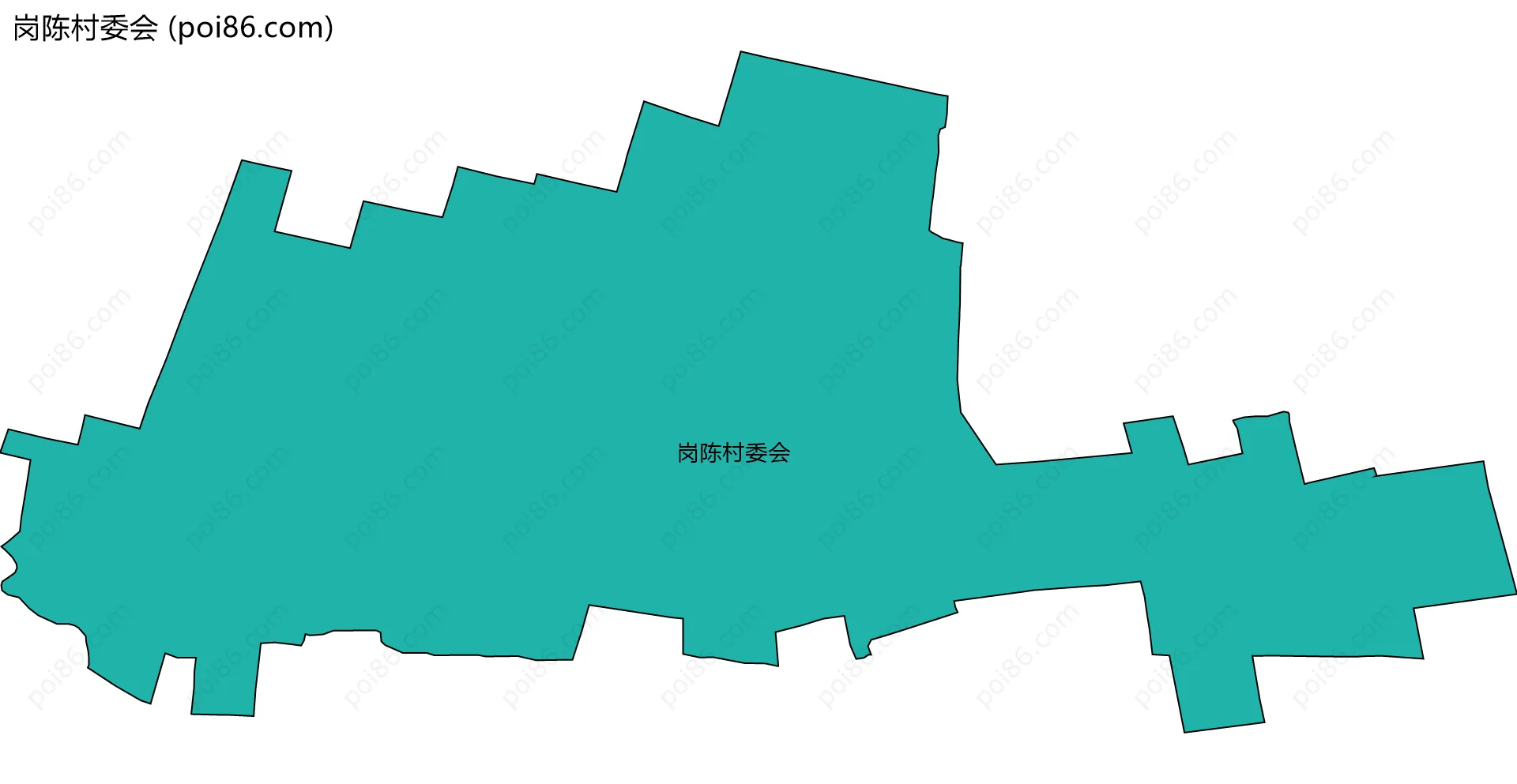 岗陈村委会边界地图