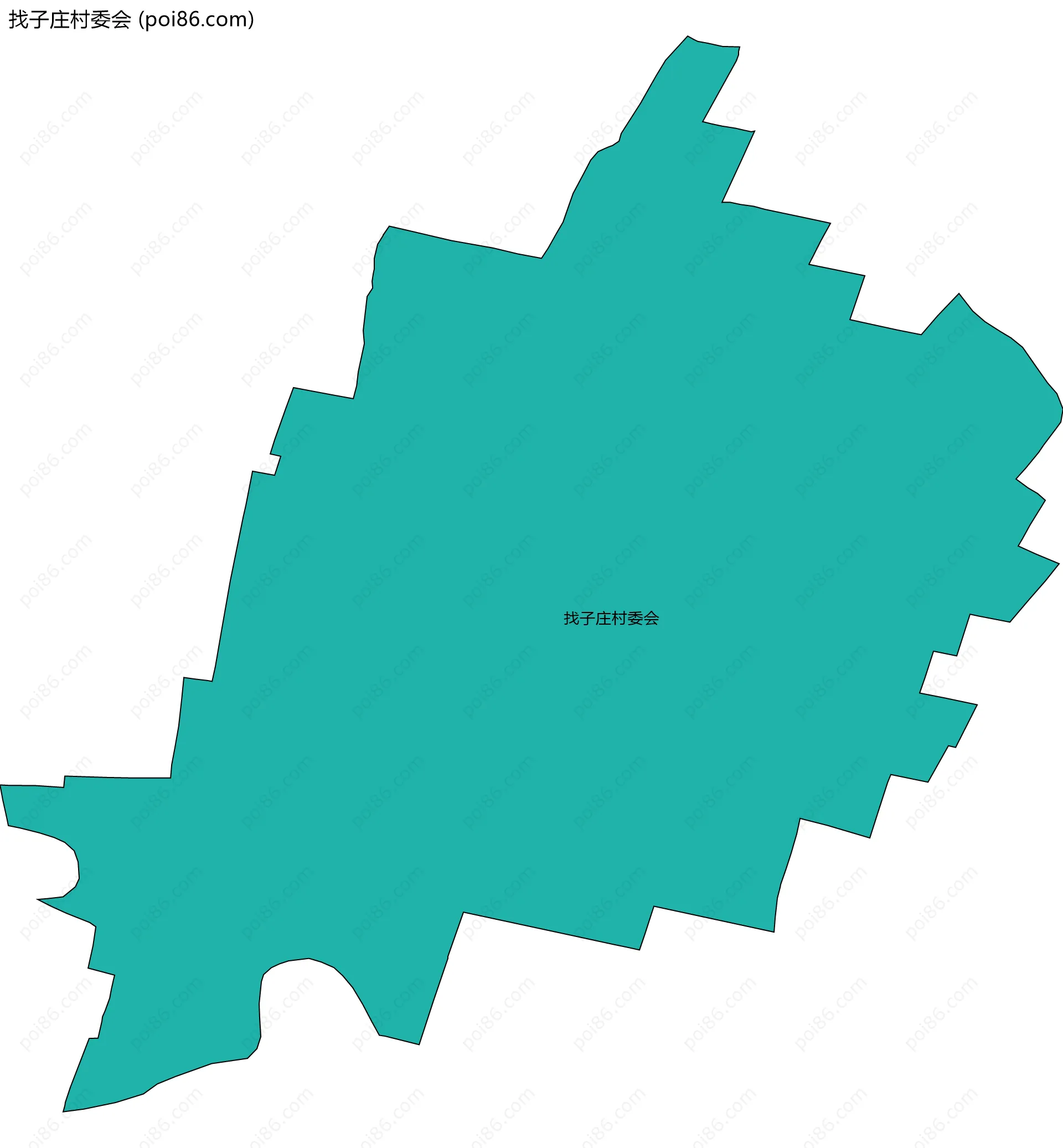 找子庄村委会边界地图