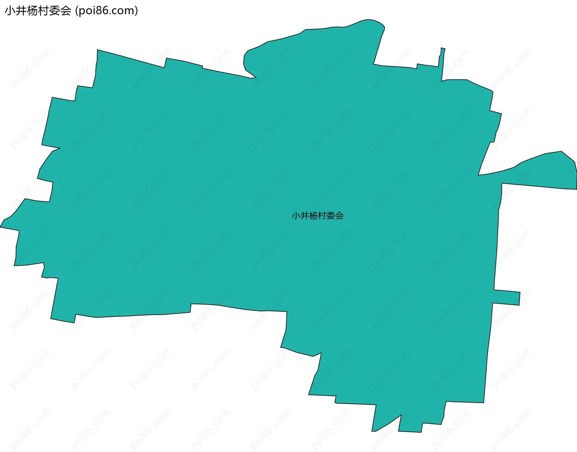 小井杨村委会边界地图