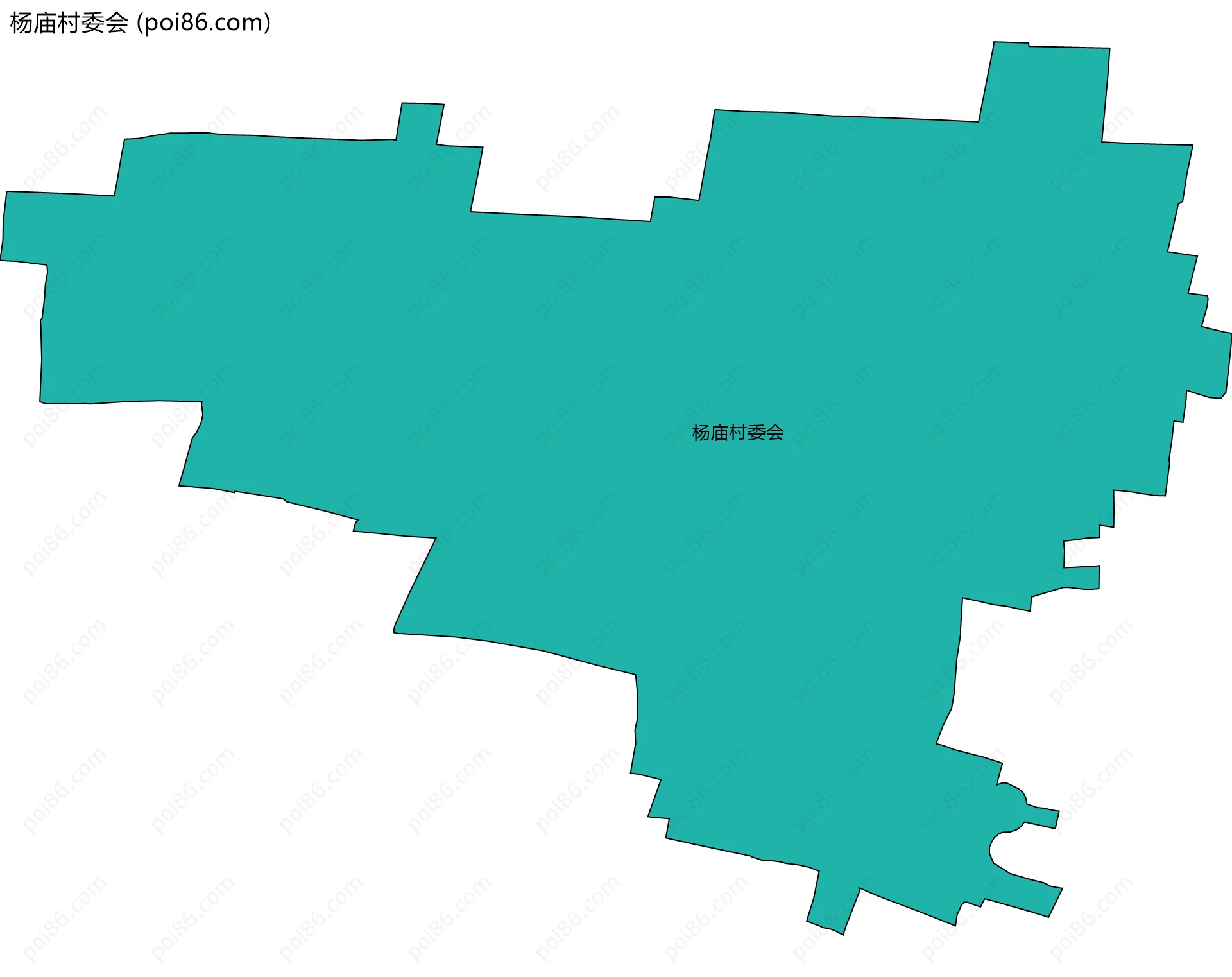杨庙村委会边界地图