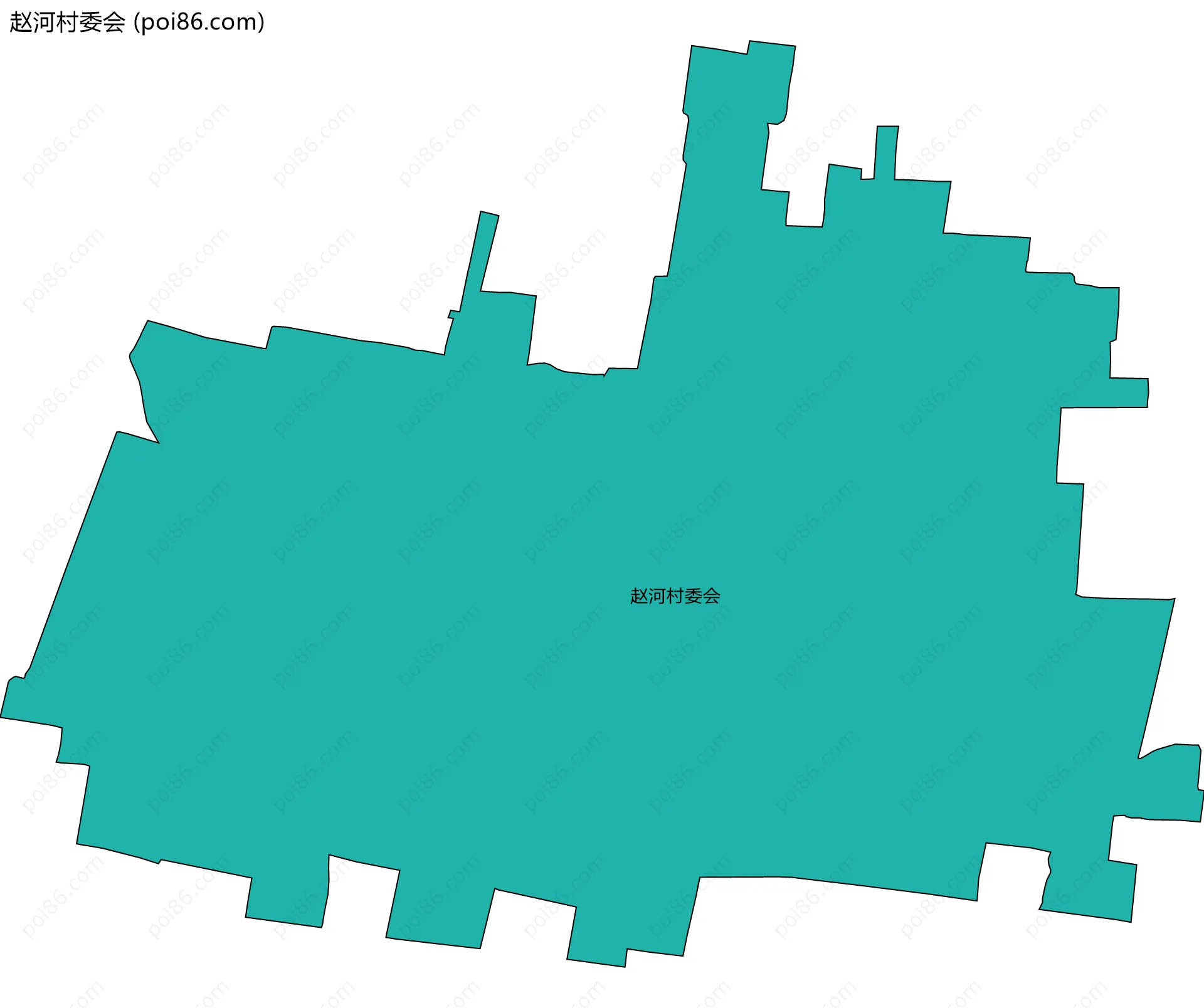 赵河村委会边界地图