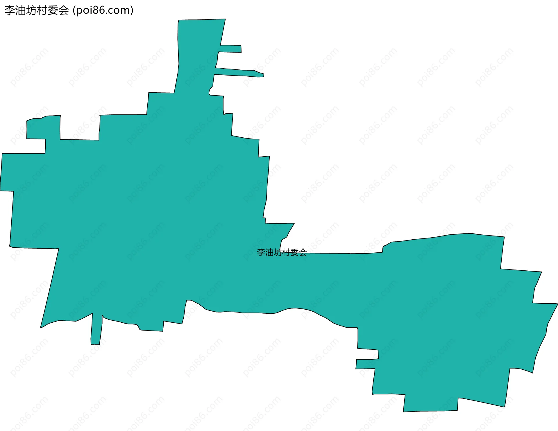李油坊村委会边界地图
