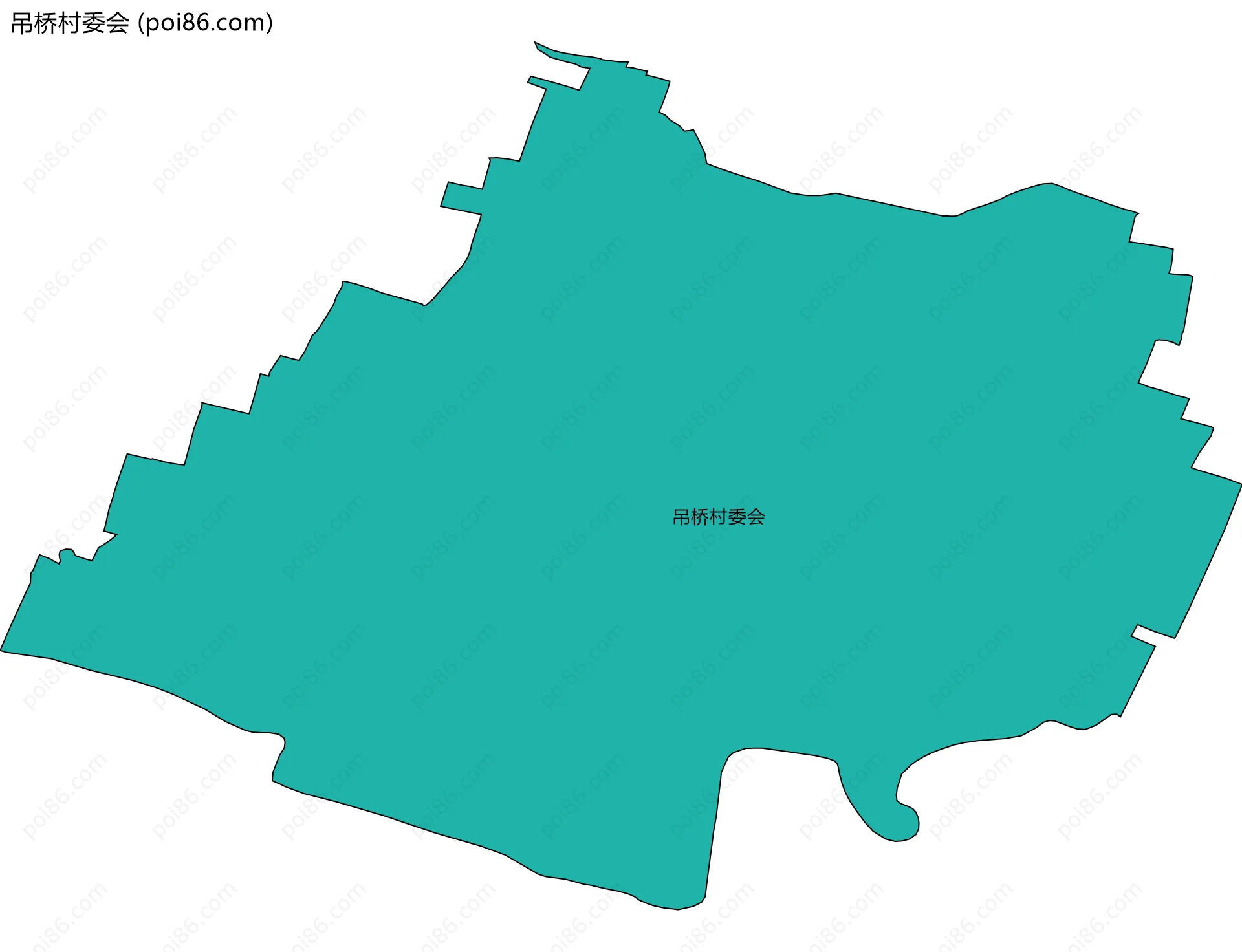 吊桥村委会边界地图