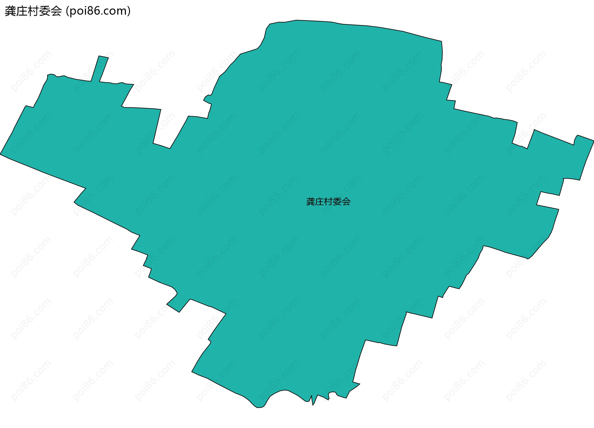 龚庄村委会边界地图