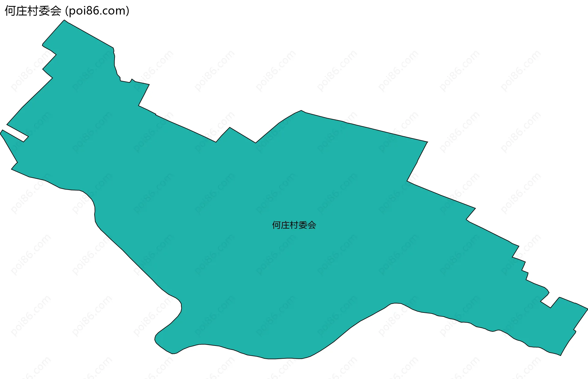 何庄村委会边界地图