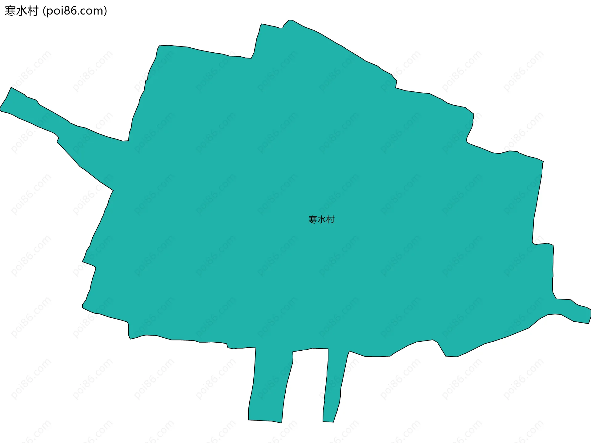 寒水村边界地图