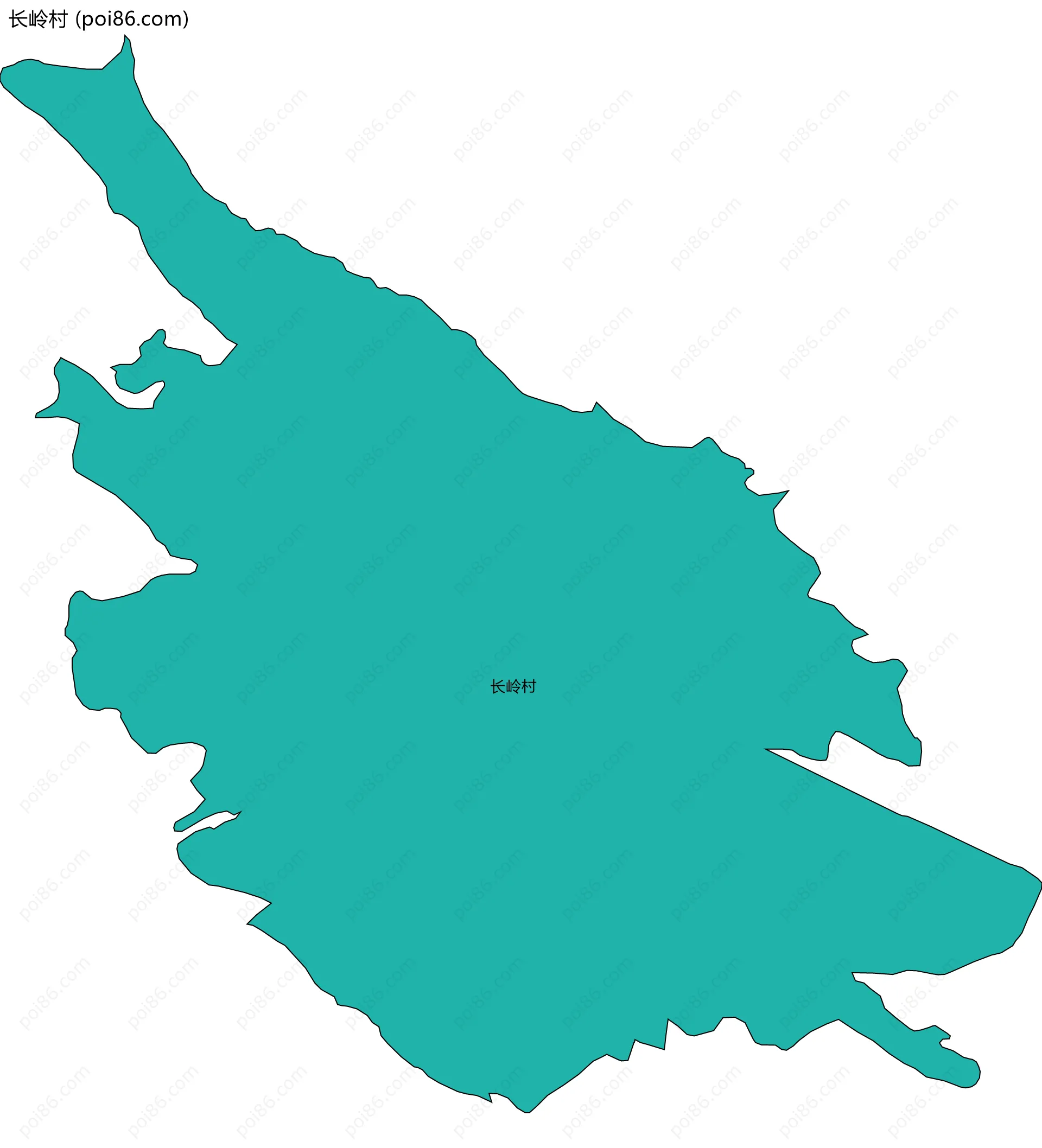 长岭村边界地图
