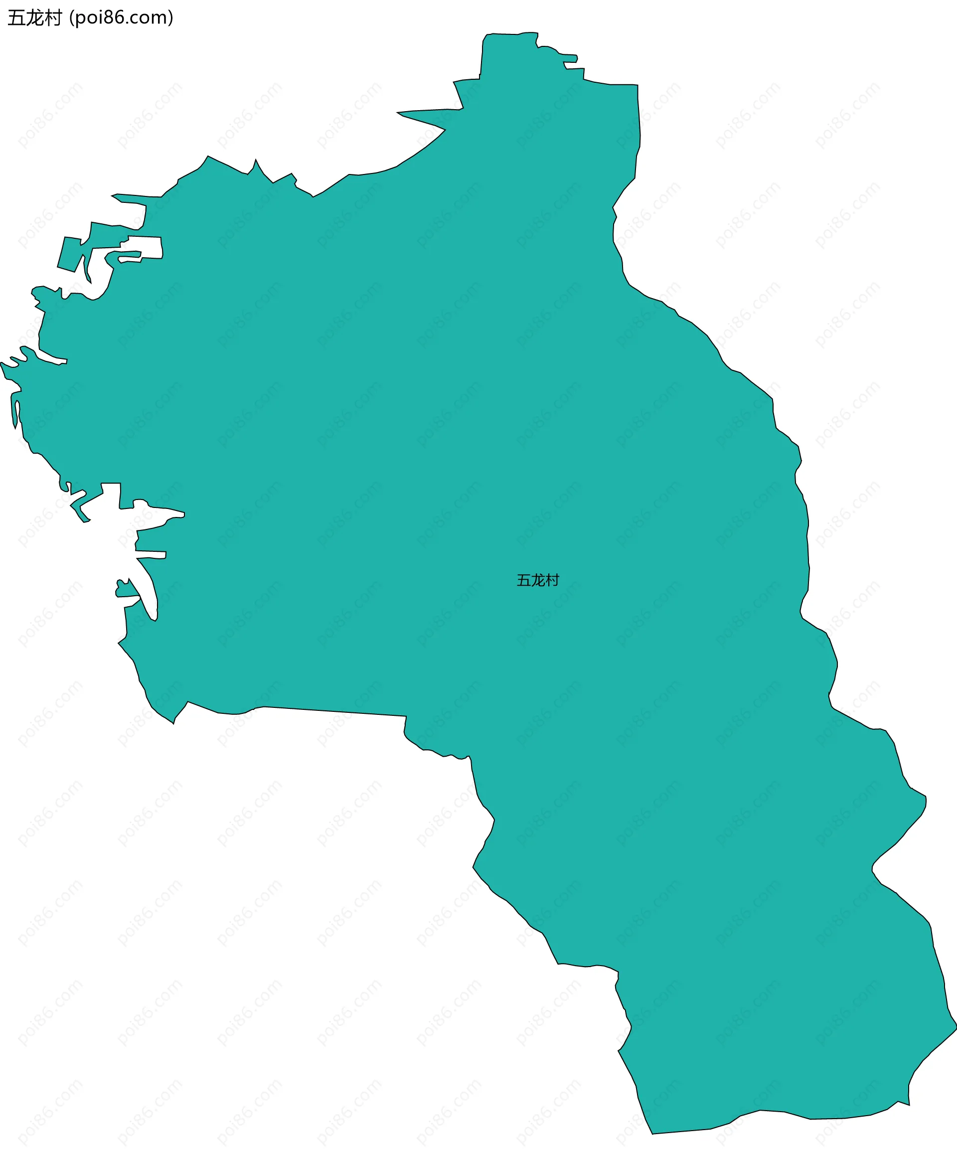 五龙村边界地图