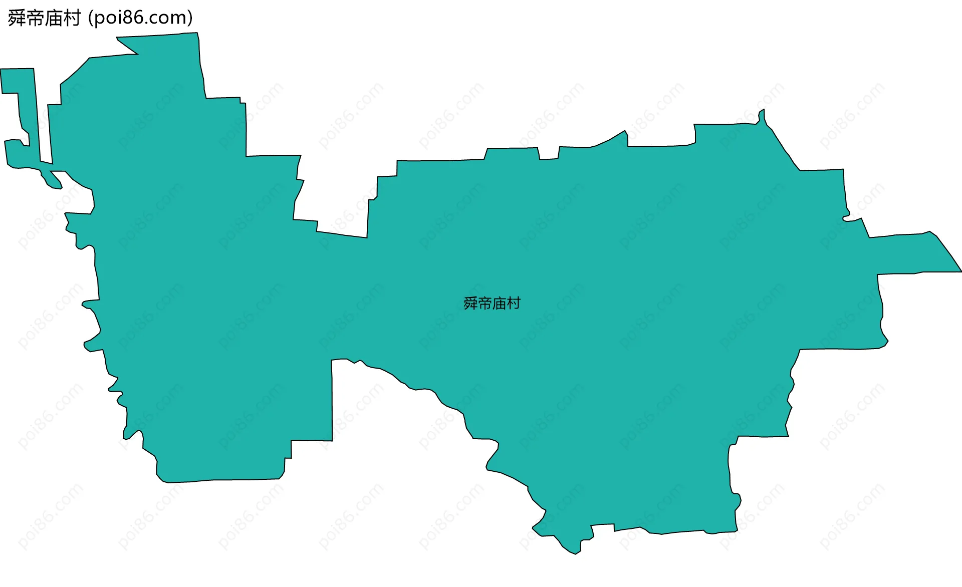 舜帝庙村边界地图