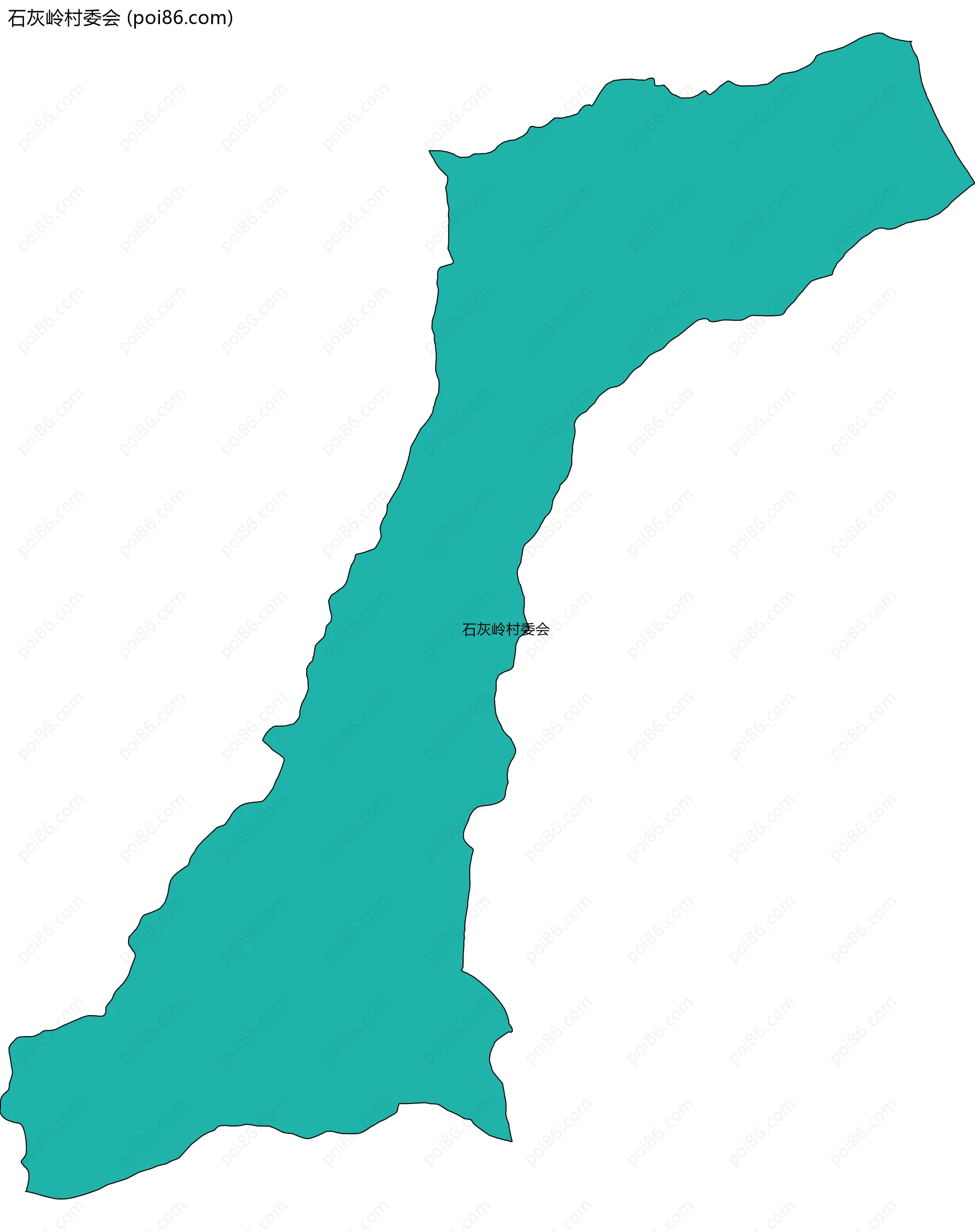 石灰岭村委会边界地图