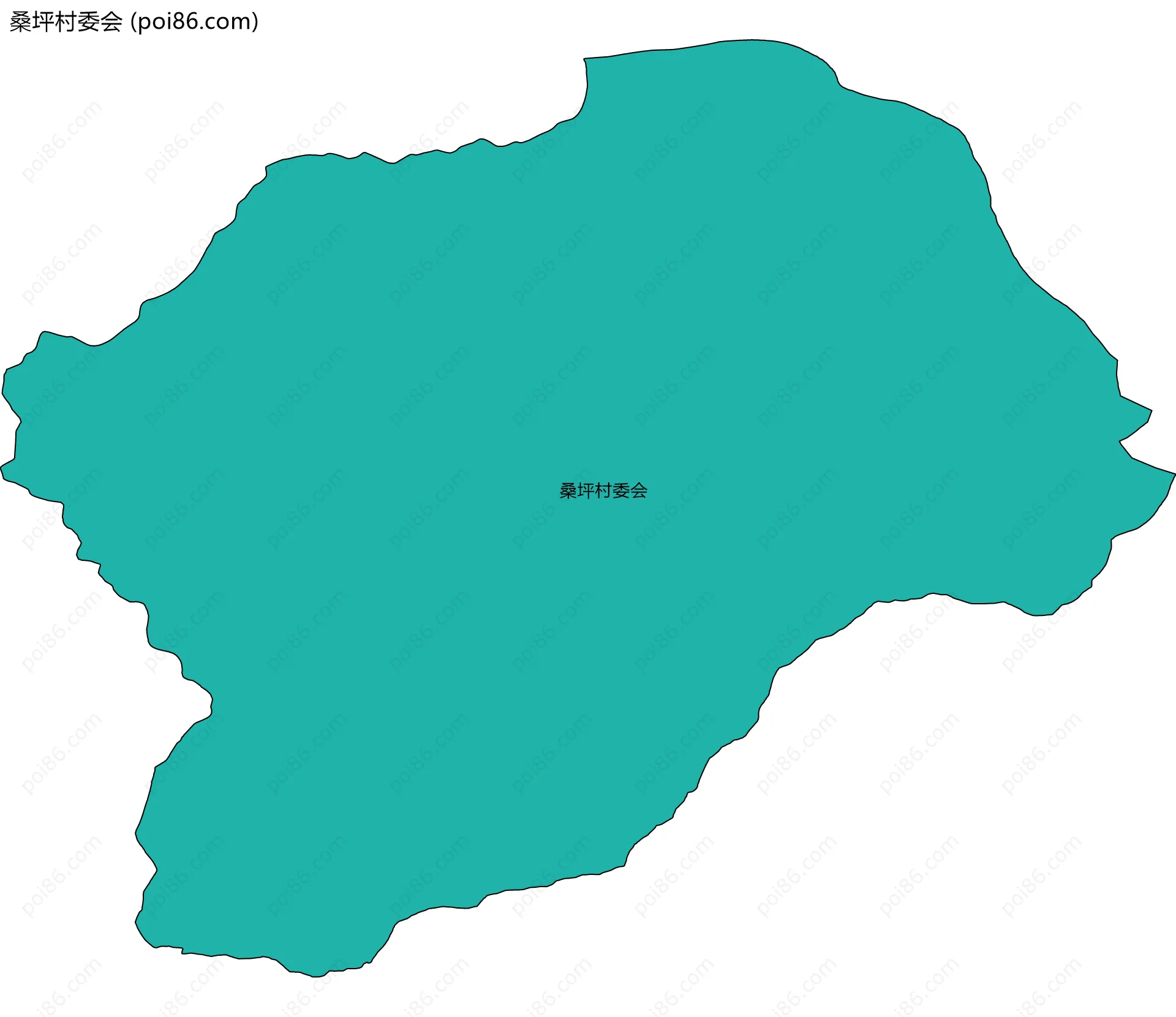 桑坪村委会边界地图