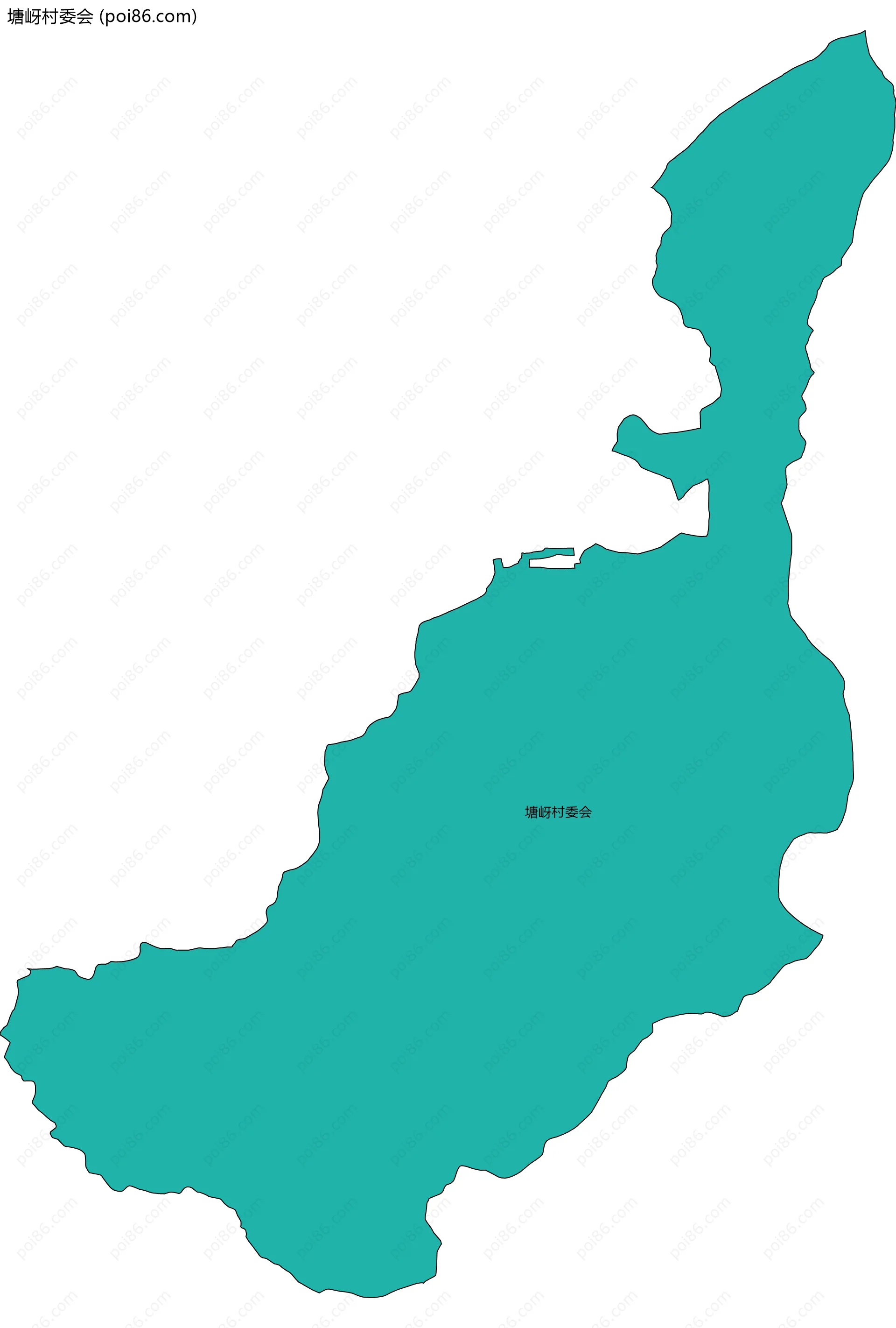 塘岈村委会边界地图