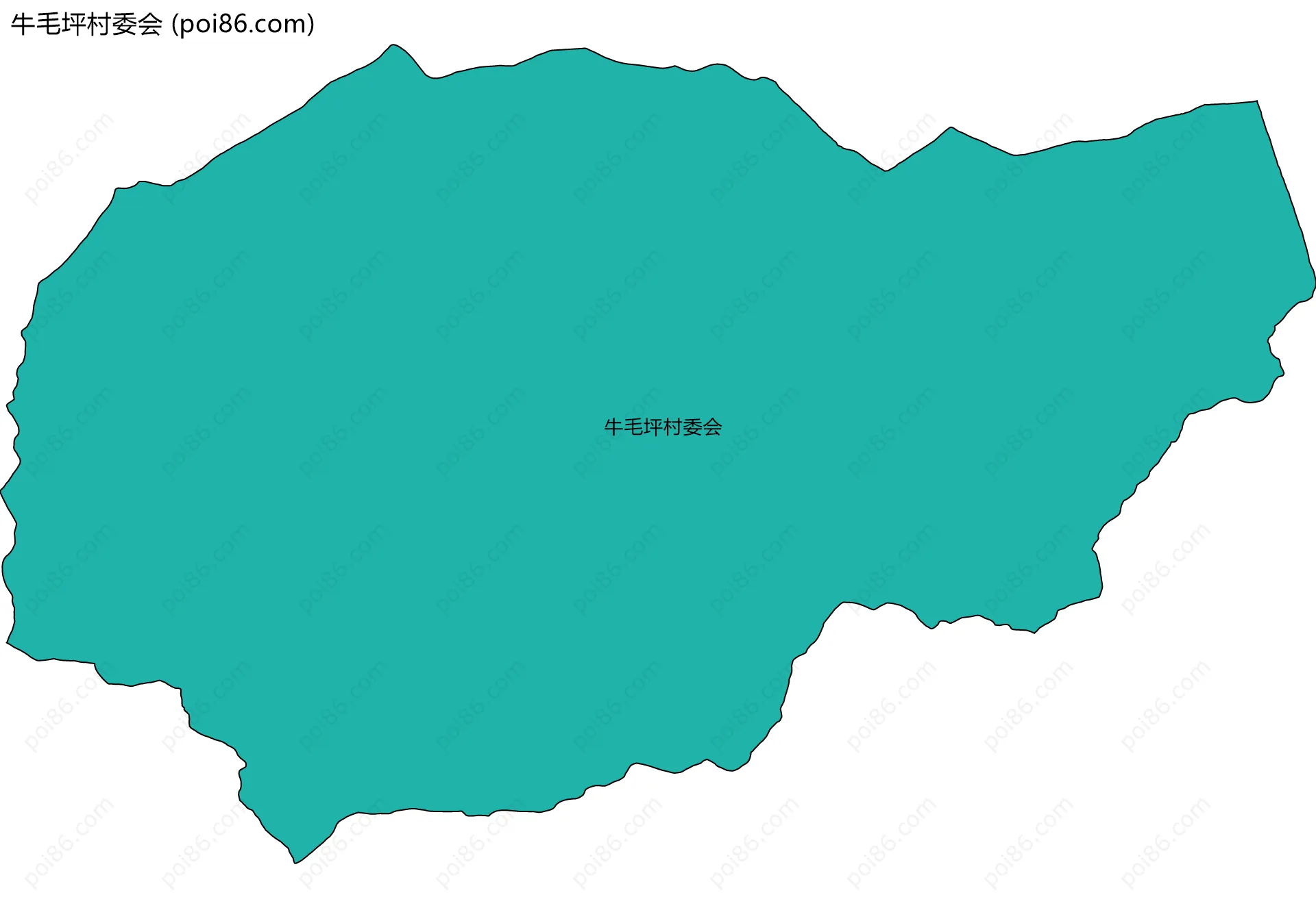 牛毛坪村委会边界地图