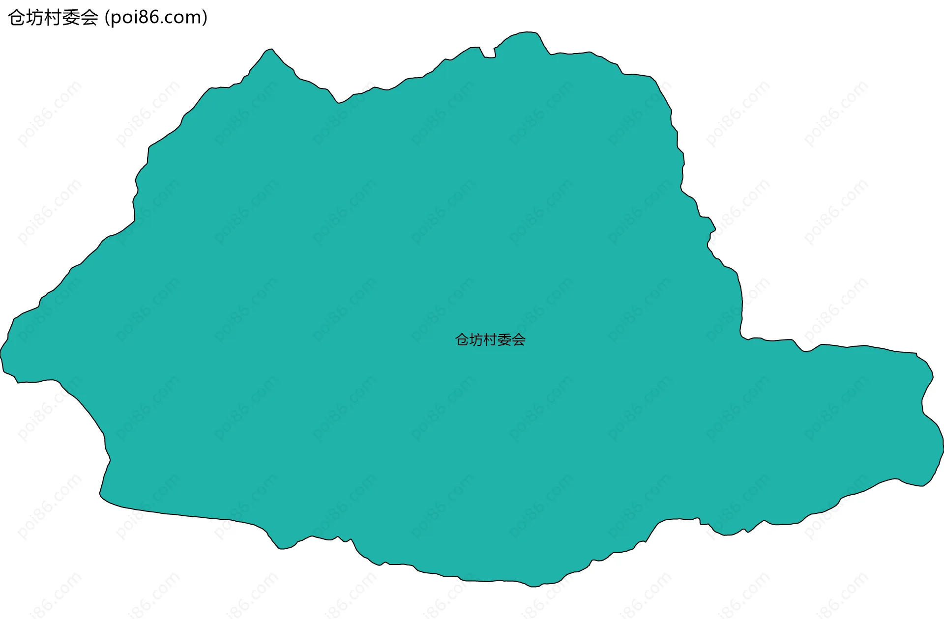 仓坊村委会边界地图