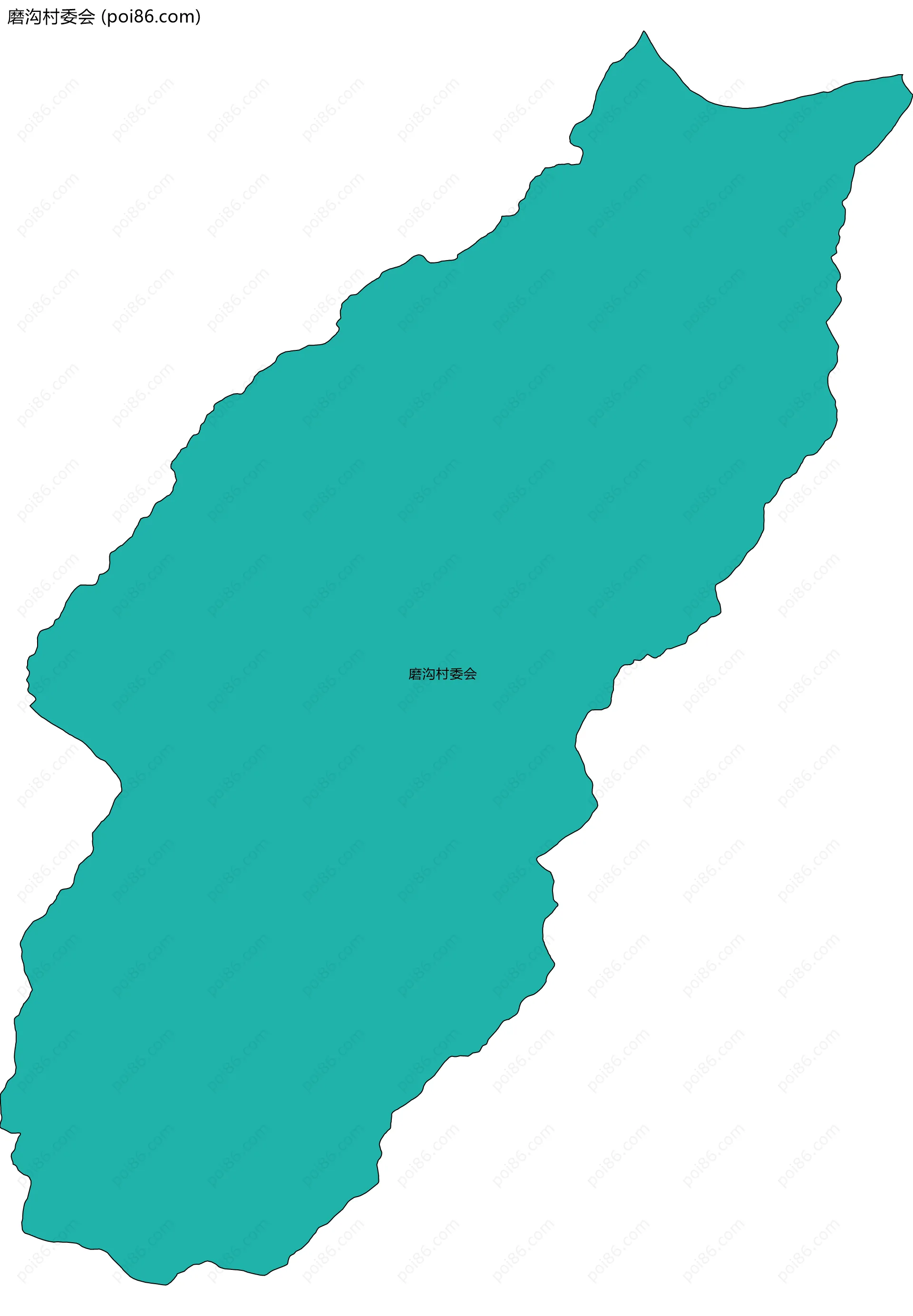 磨沟村委会边界地图