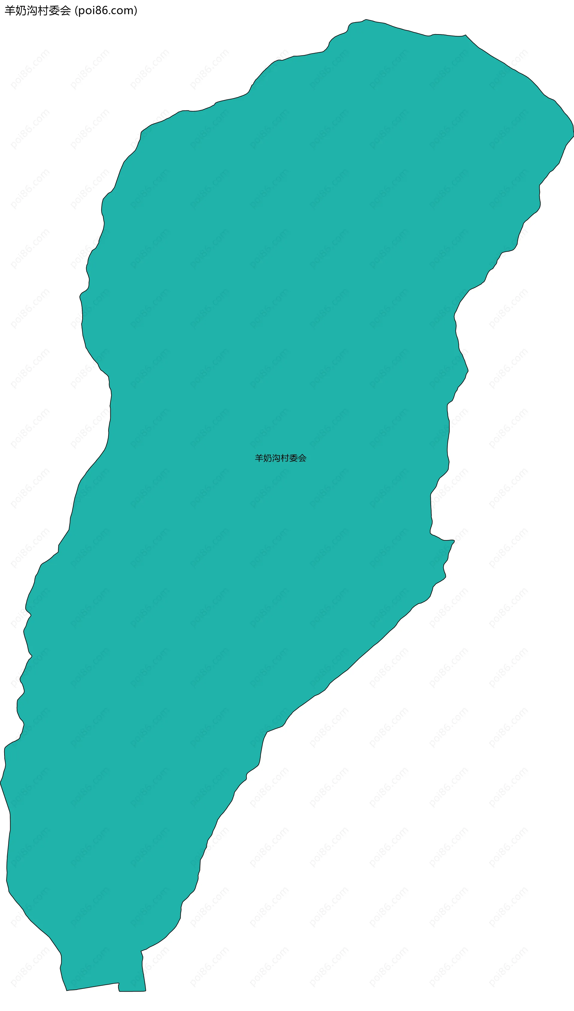 羊奶沟村委会边界地图