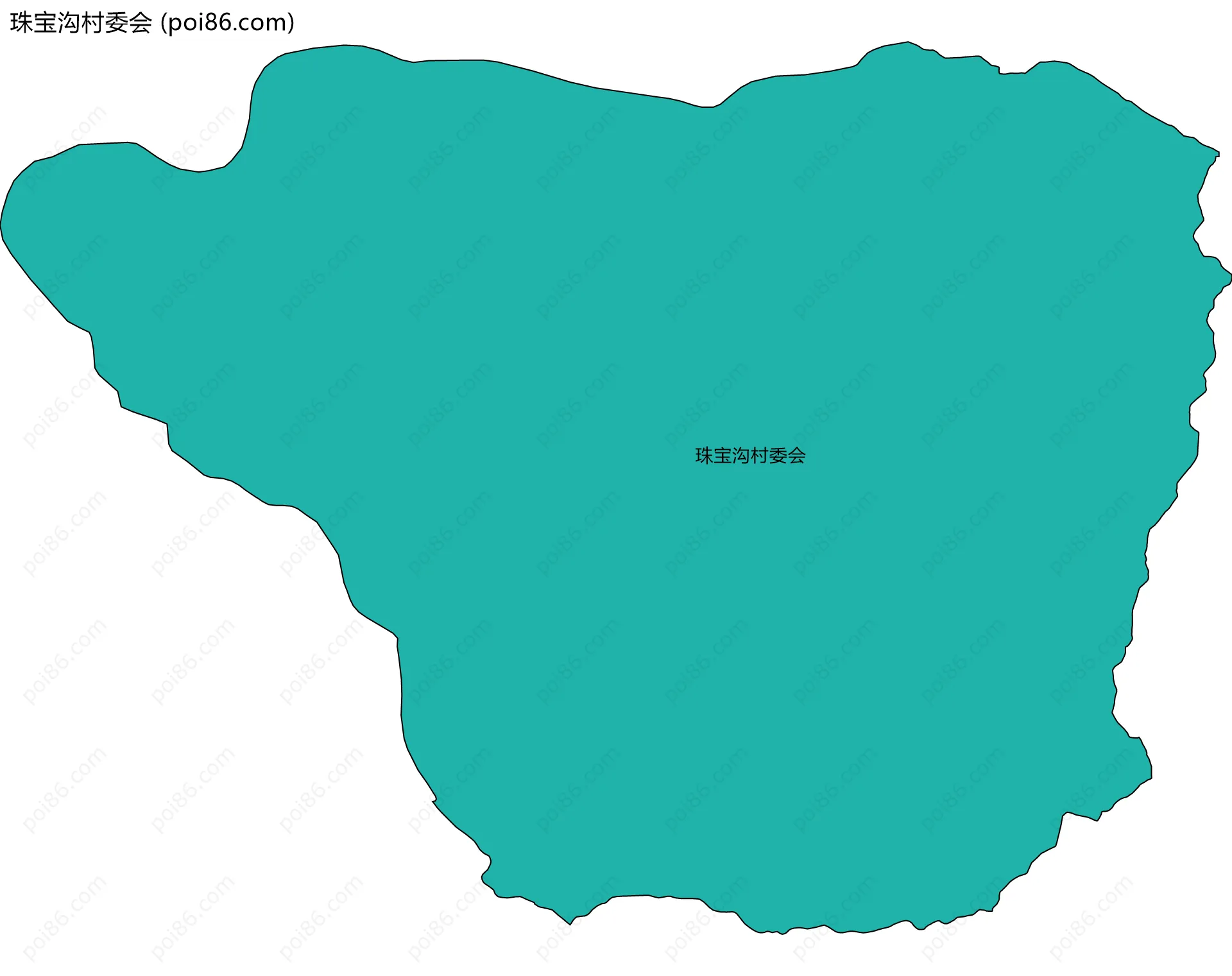 珠宝沟村委会边界地图