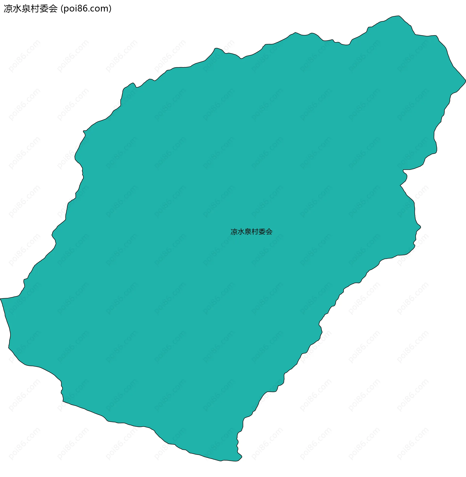 凉水泉村委会边界地图