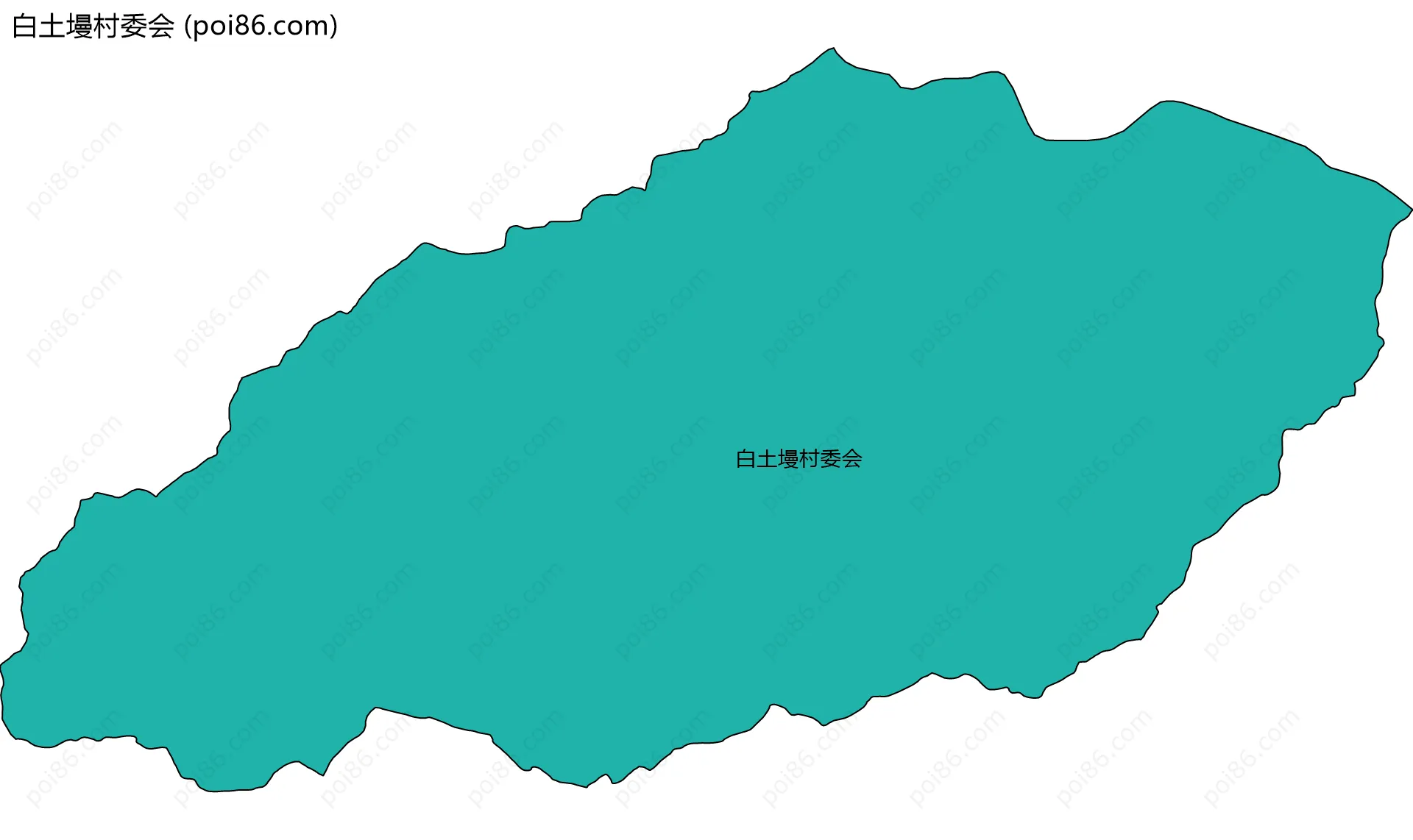 白土墁村委会边界地图