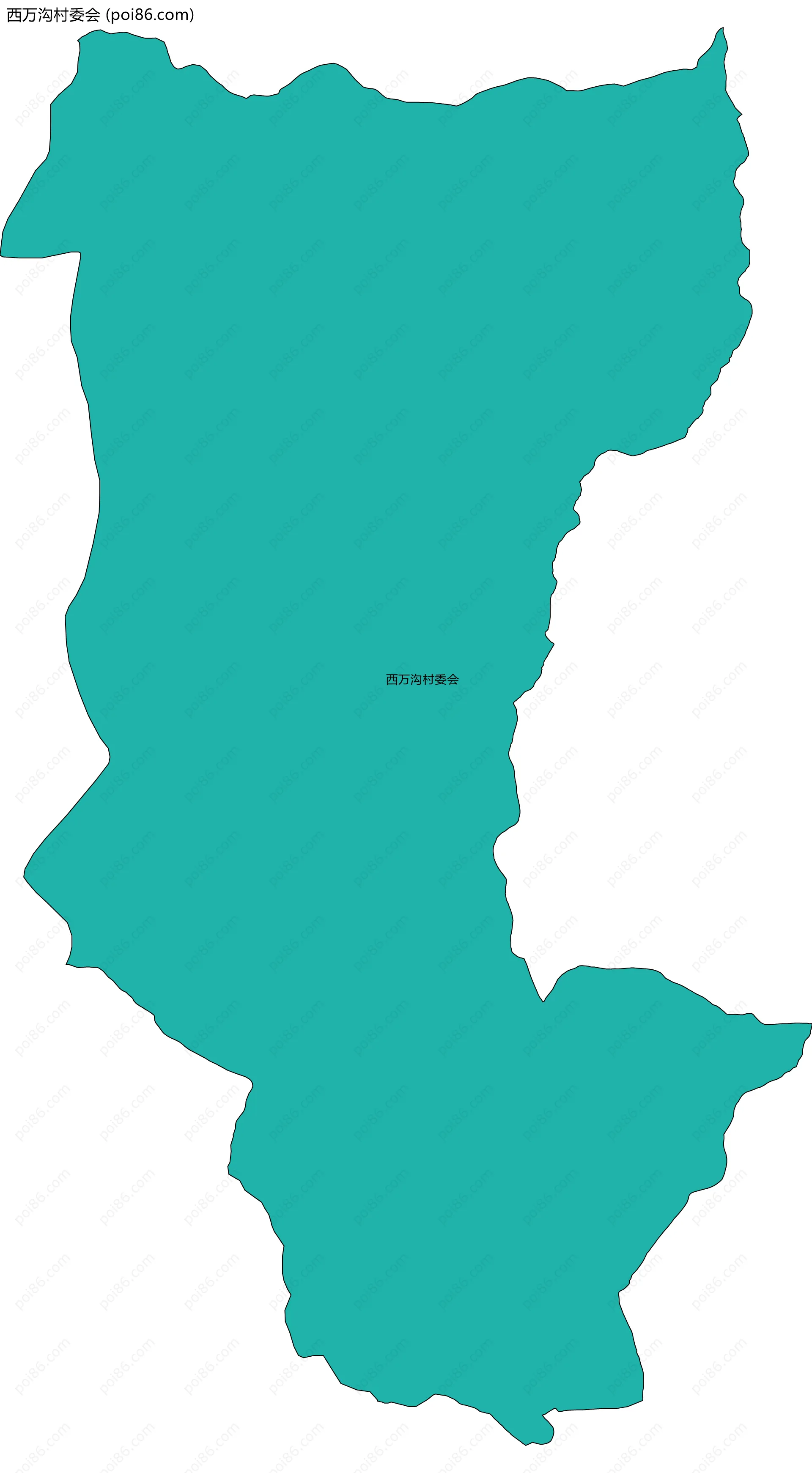 西万沟村委会边界地图