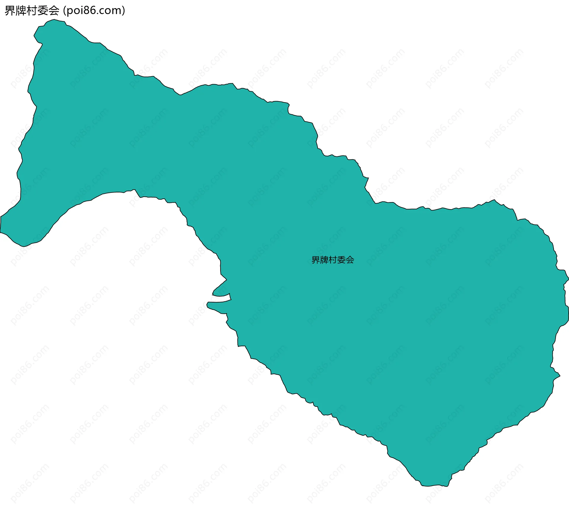 界牌村委会边界地图