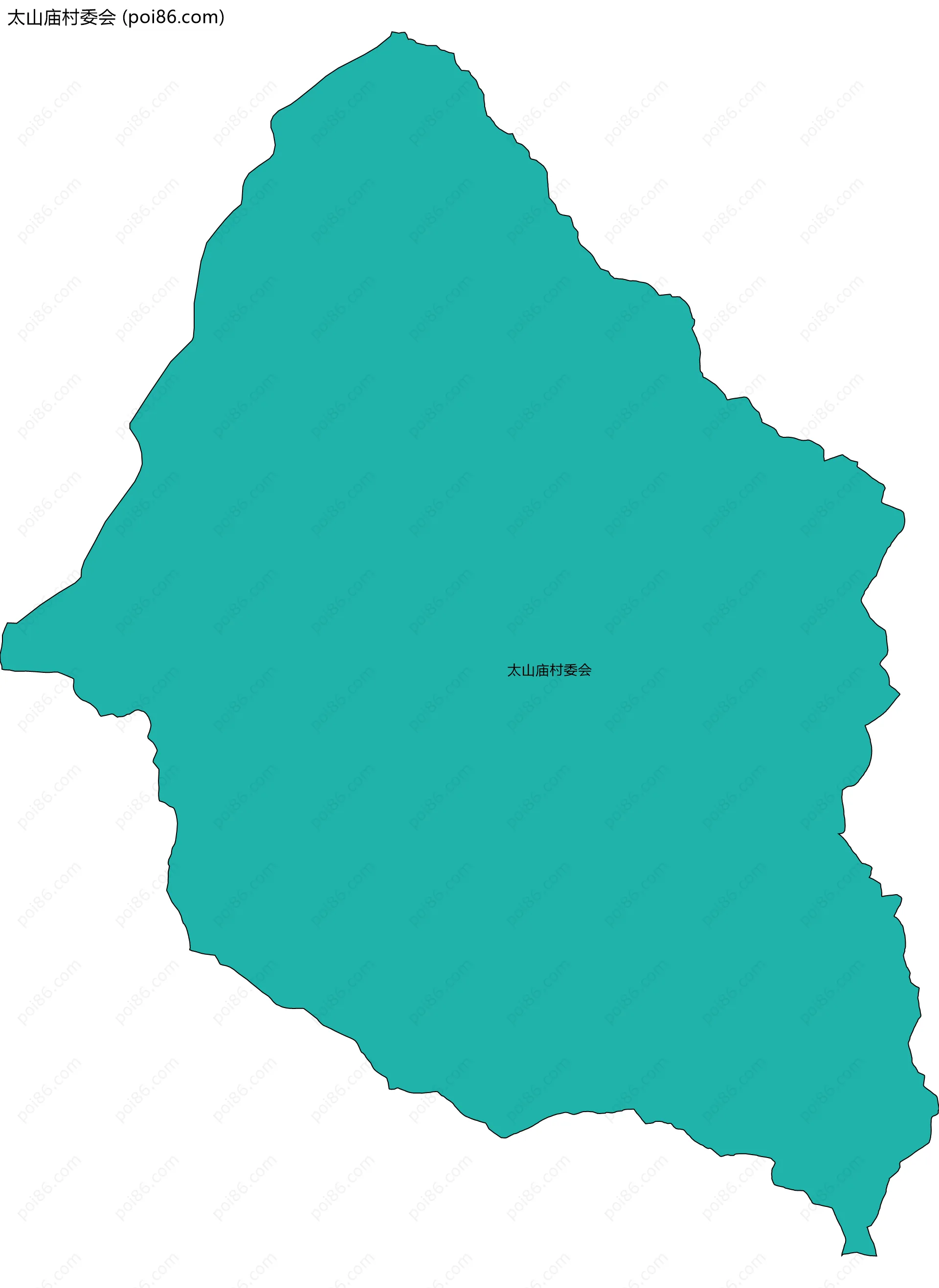 太山庙村委会边界地图