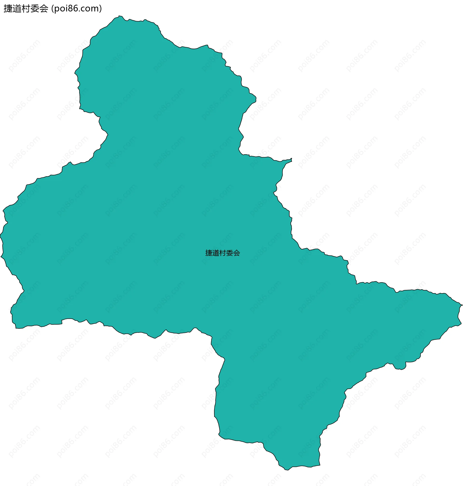 捷道村委会边界地图