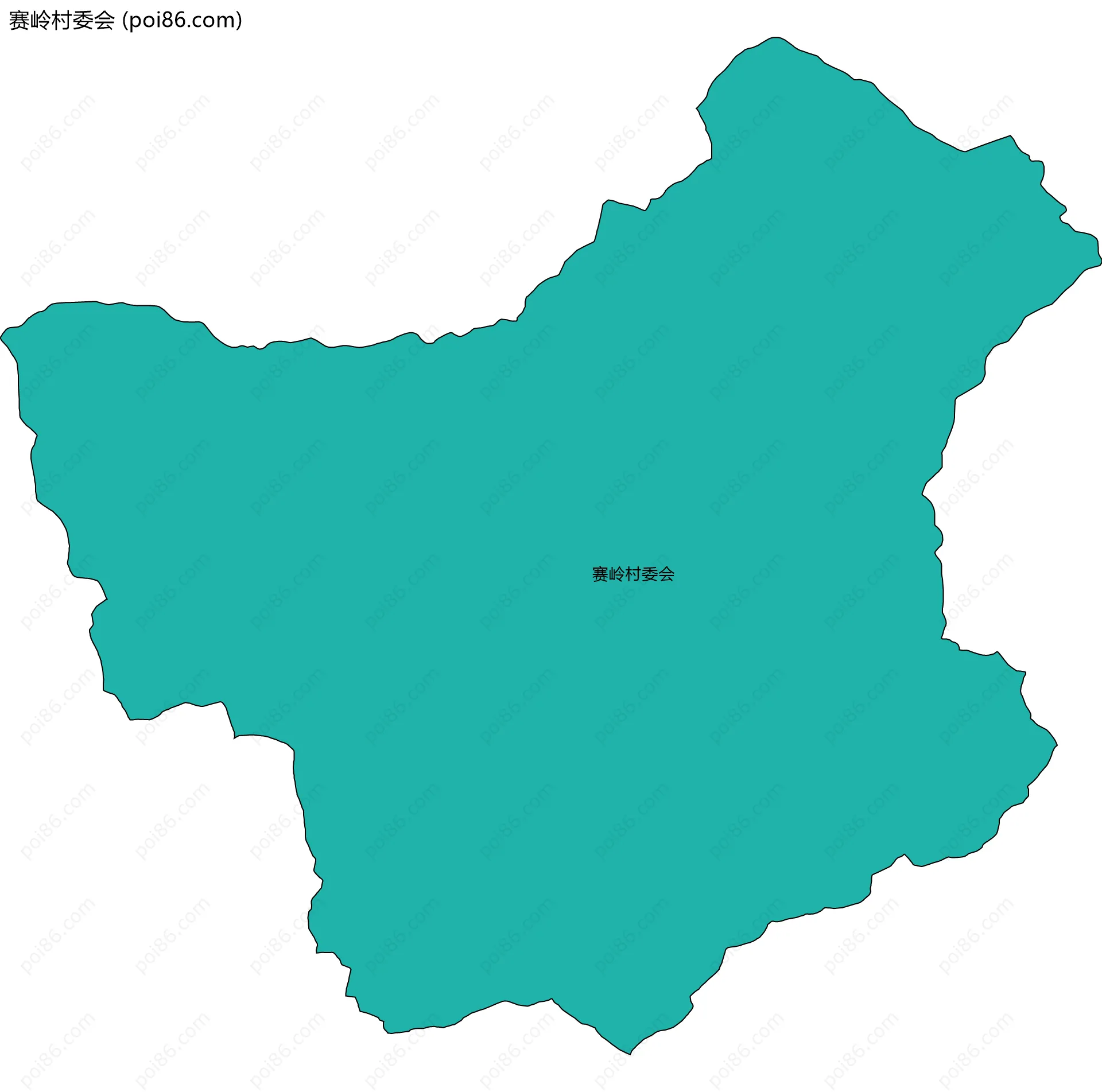 赛岭村委会边界地图