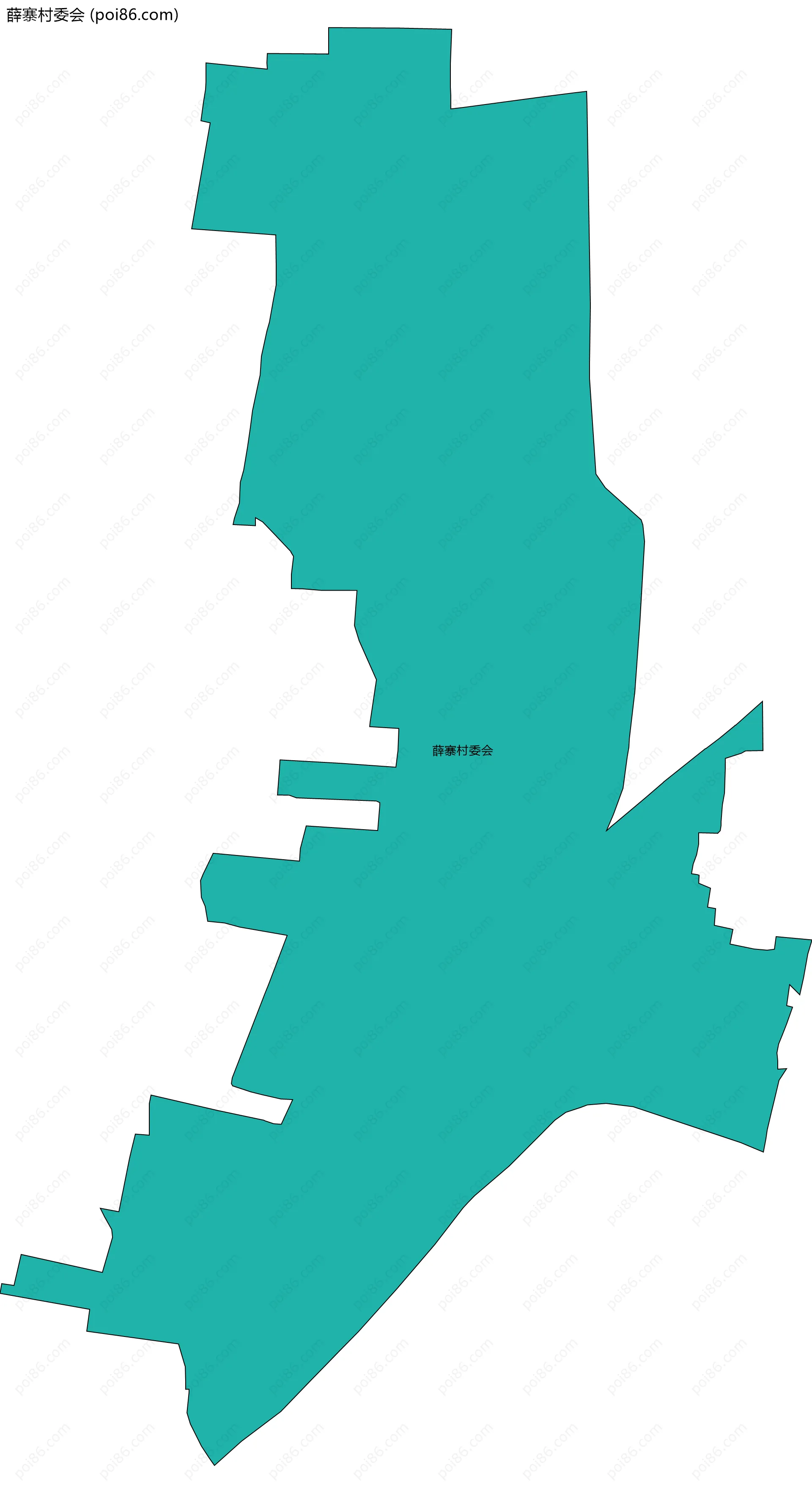 薛寨村委会边界地图