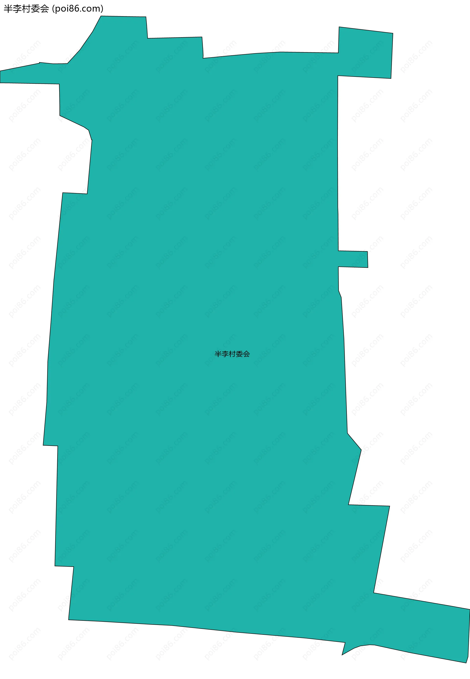 半李村委会边界地图