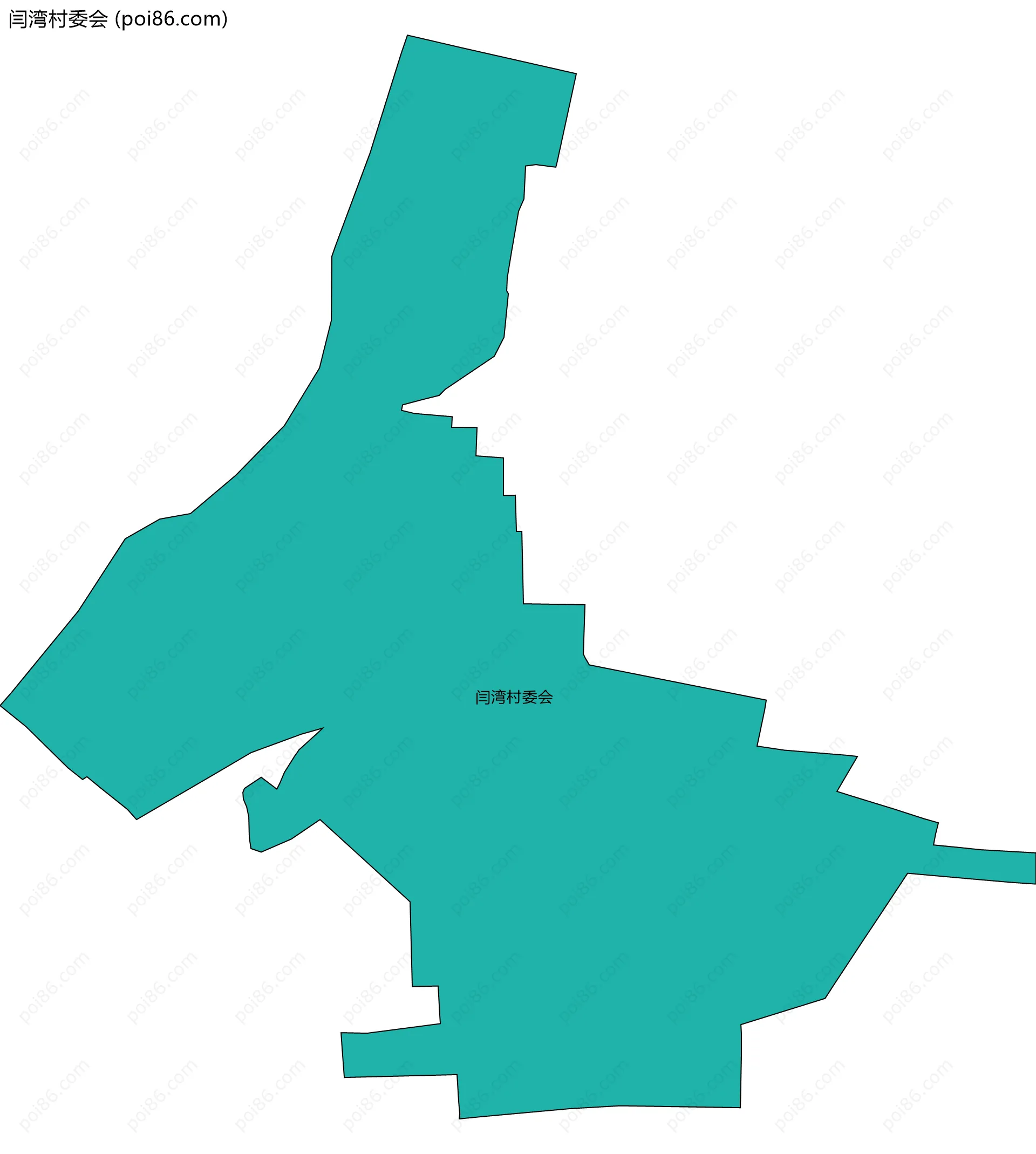 闫湾村委会边界地图