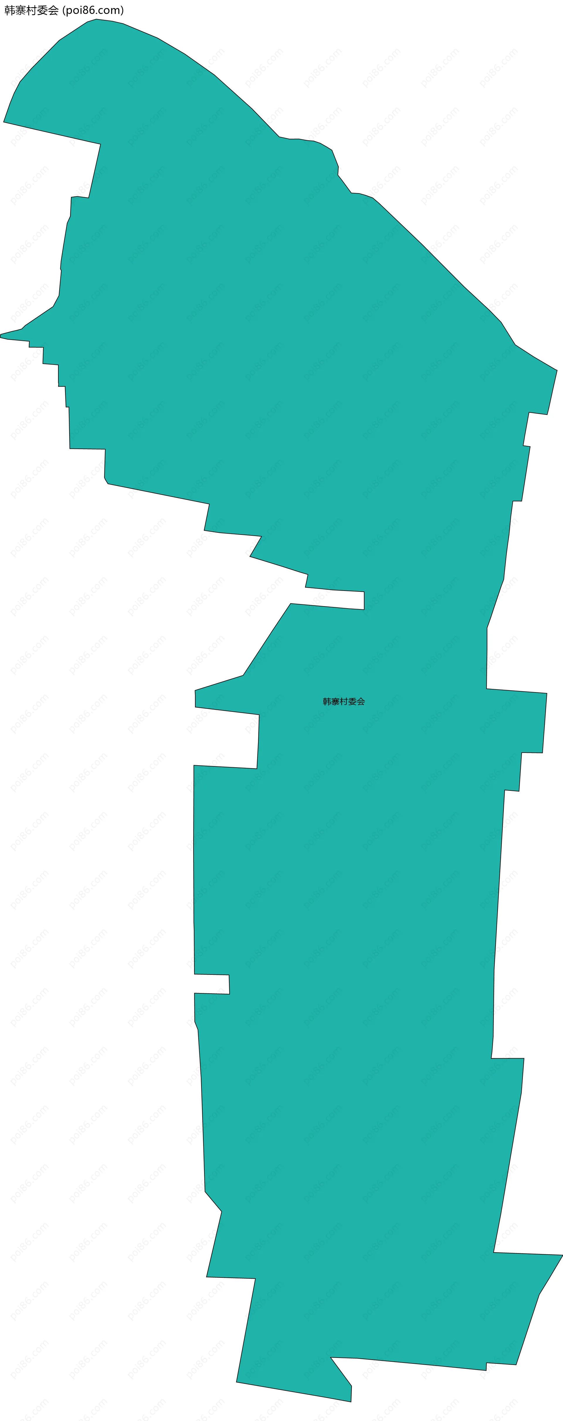 韩寨村委会边界地图