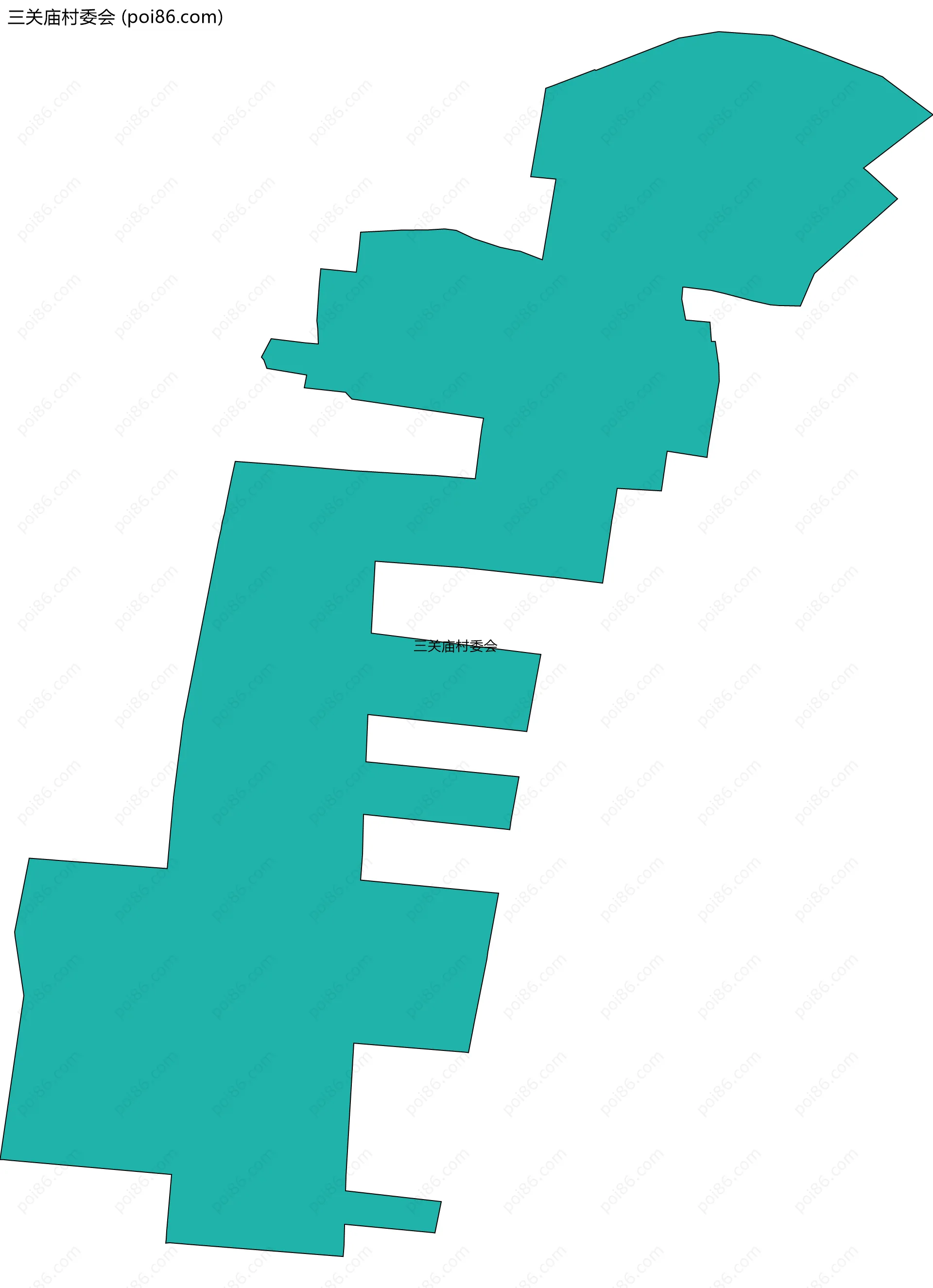 三关庙村委会边界地图