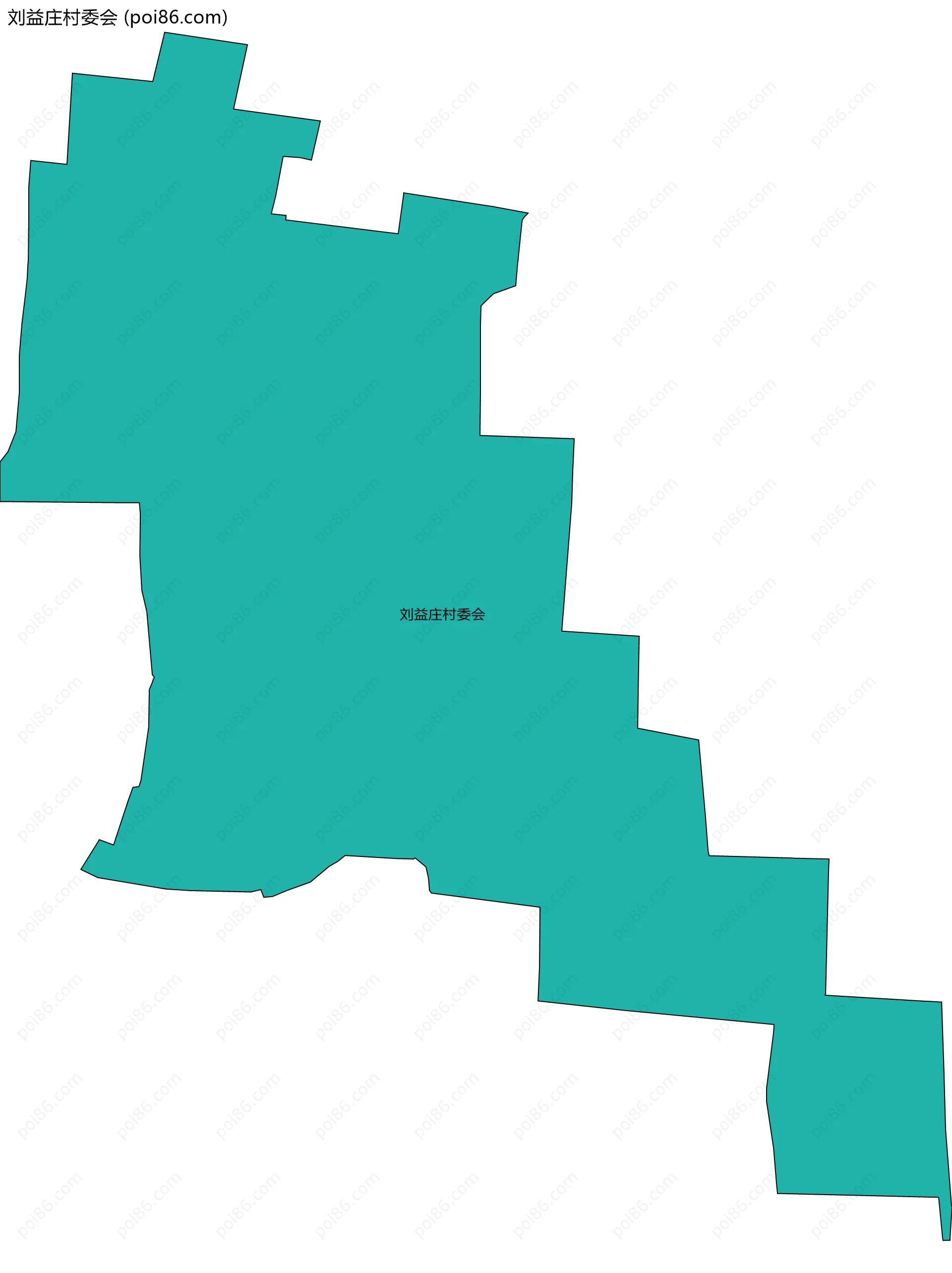 刘益庄村委会边界地图