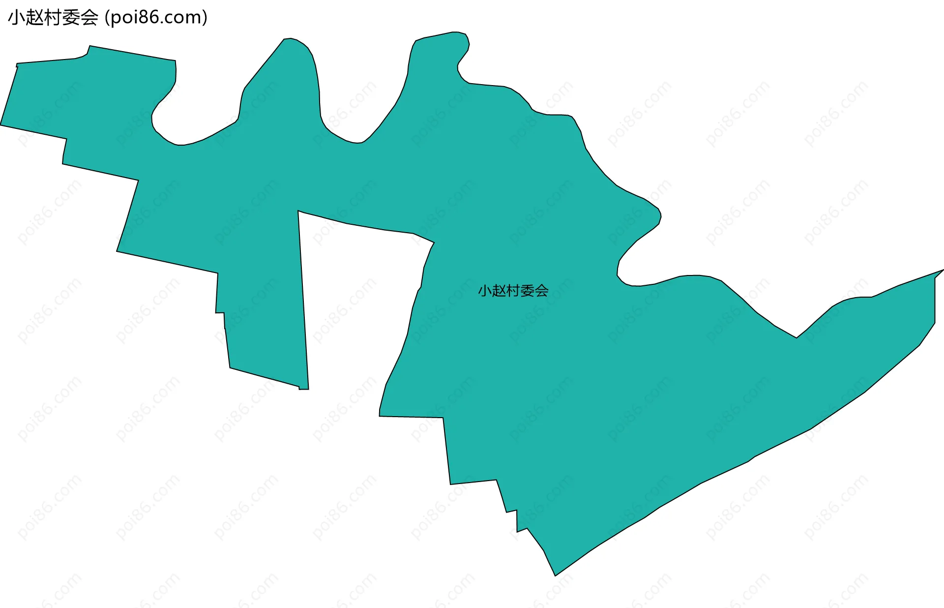 小赵村委会边界地图