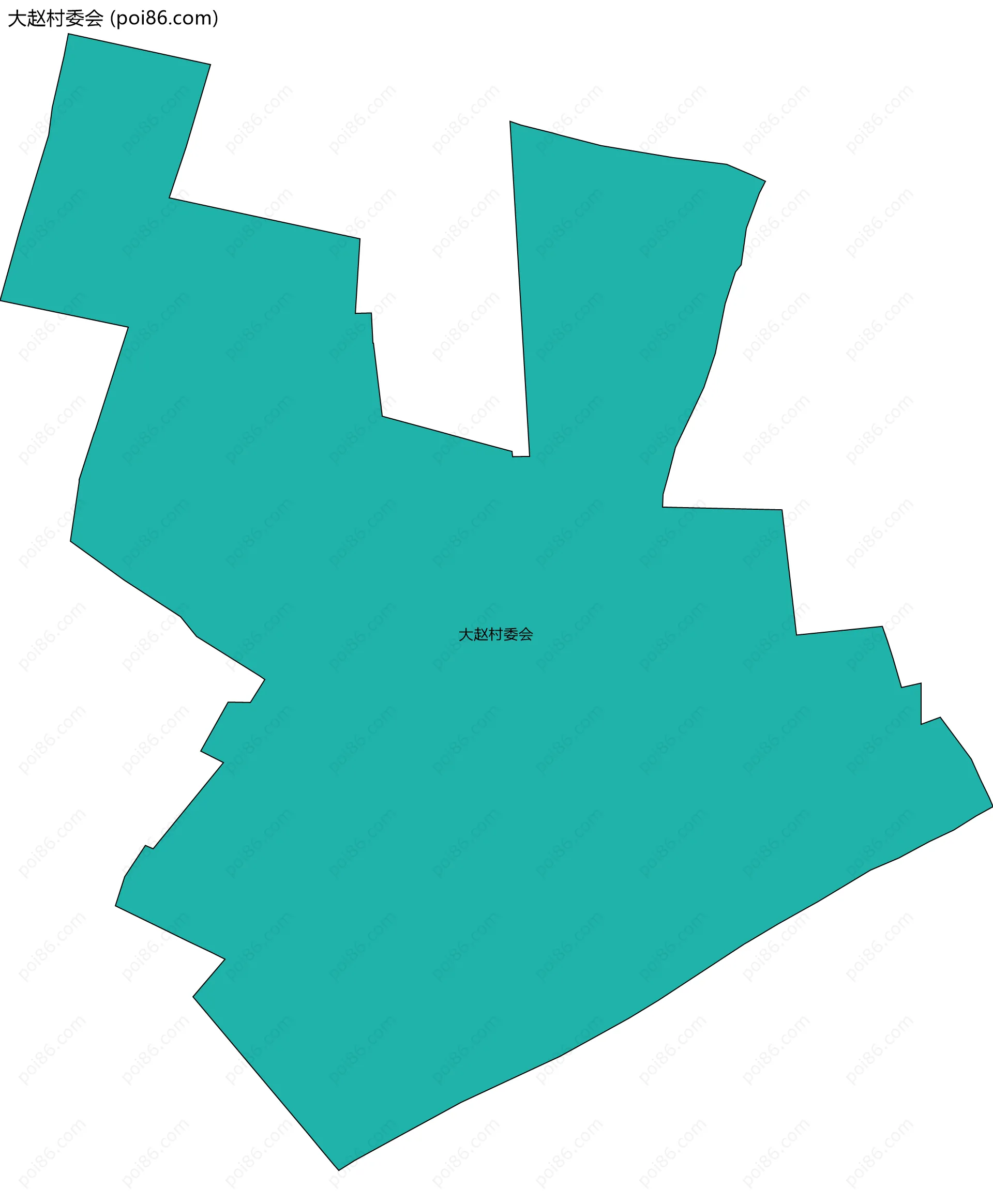 大赵村委会边界地图