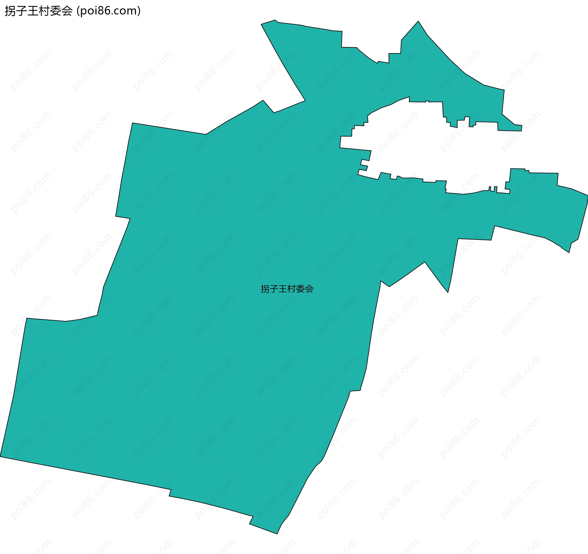 拐子王村委会边界地图