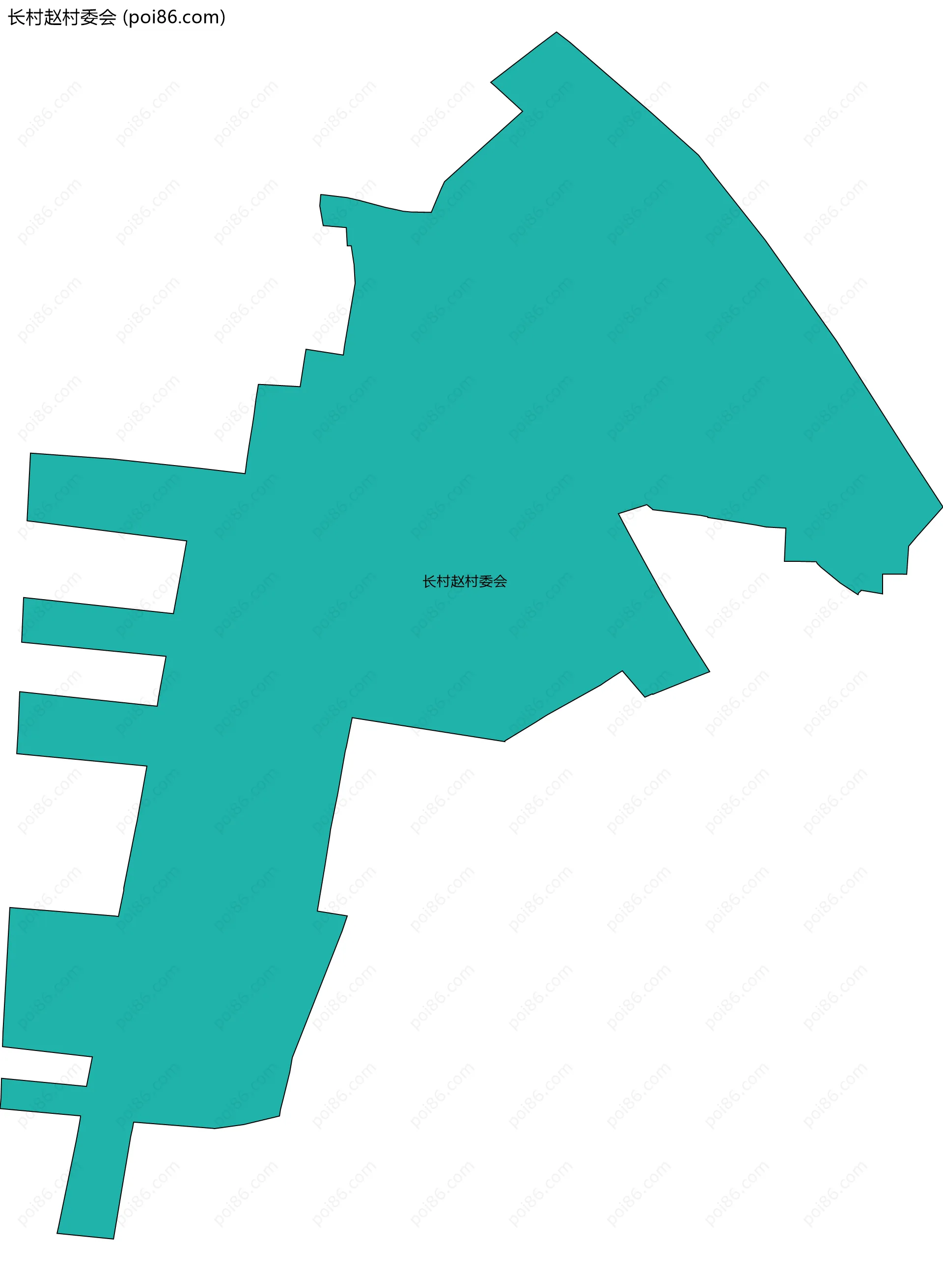 长村赵村委会边界地图