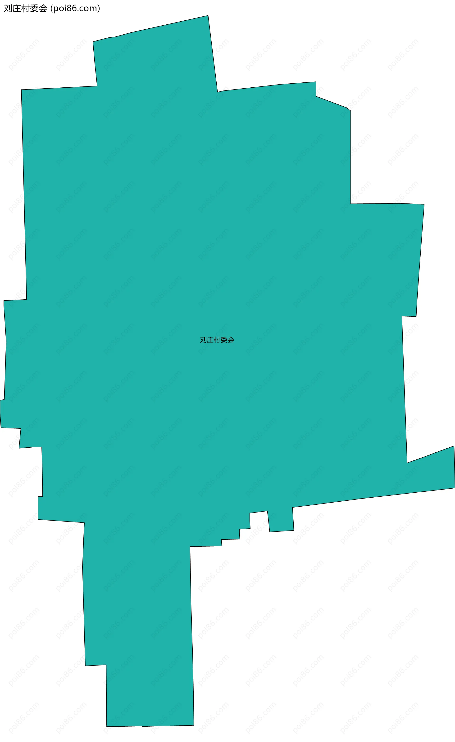 刘庄村委会边界地图
