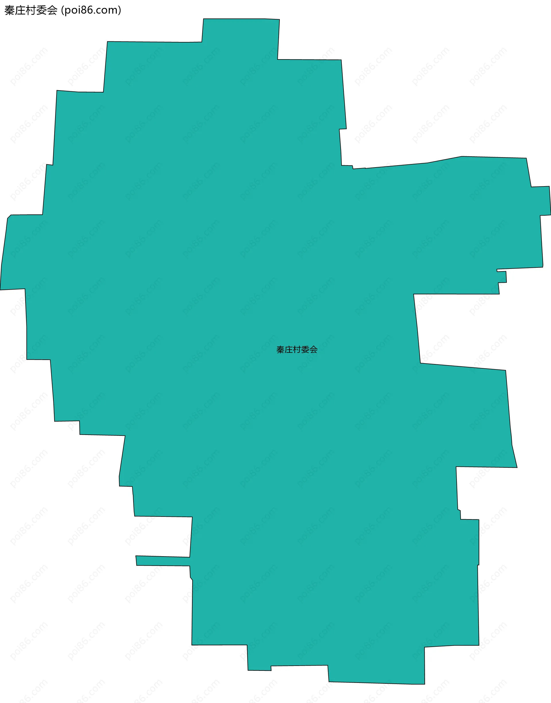 秦庄村委会边界地图