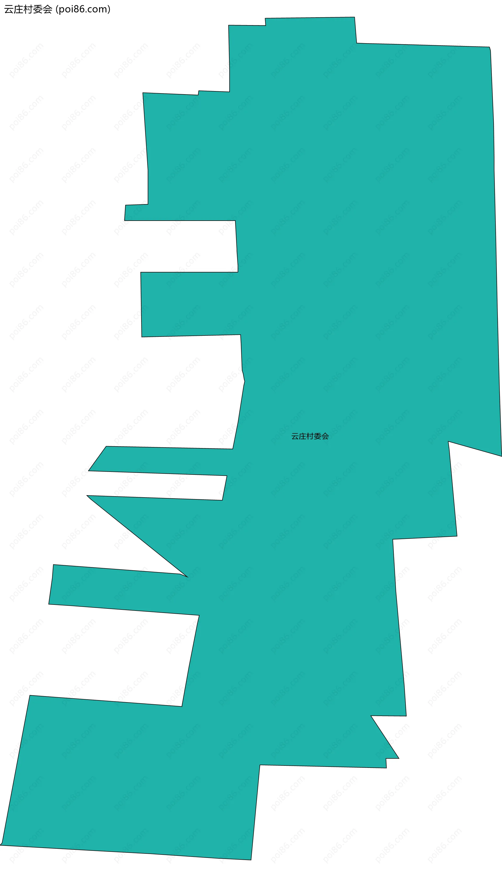 云庄村委会边界地图