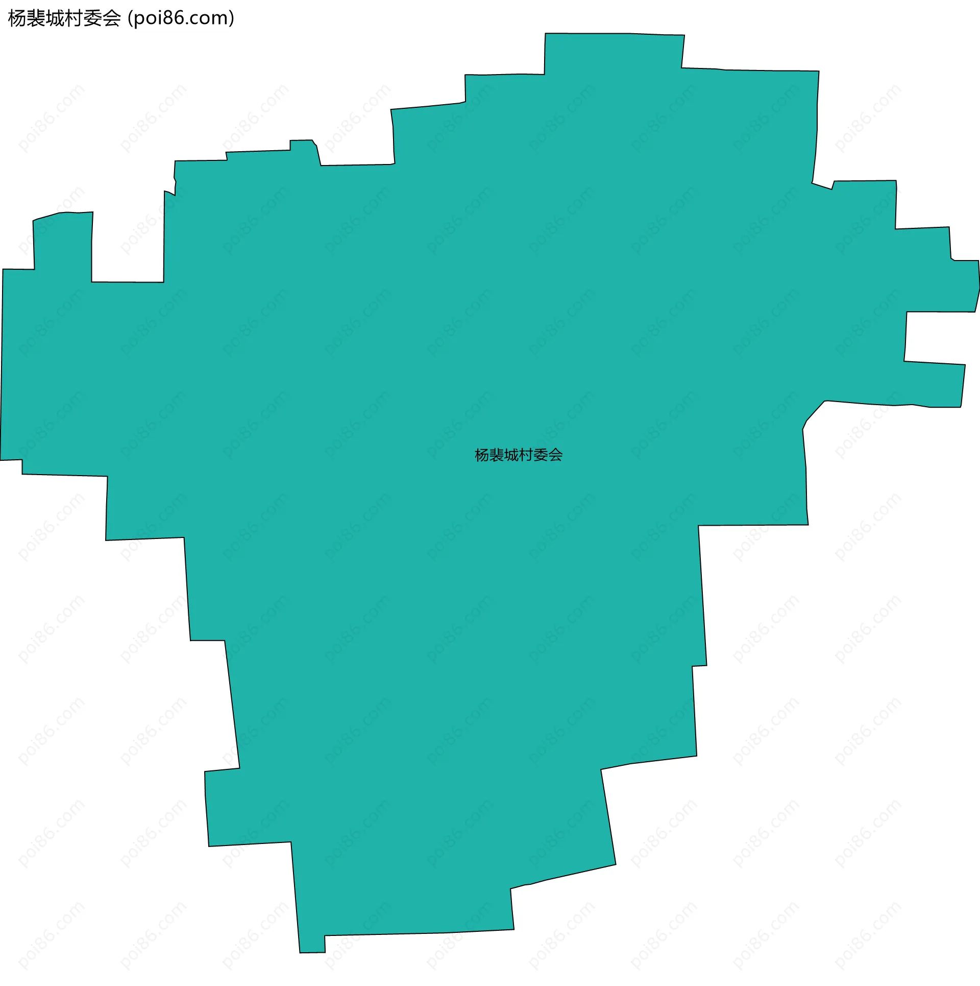 杨裴城村委会边界地图
