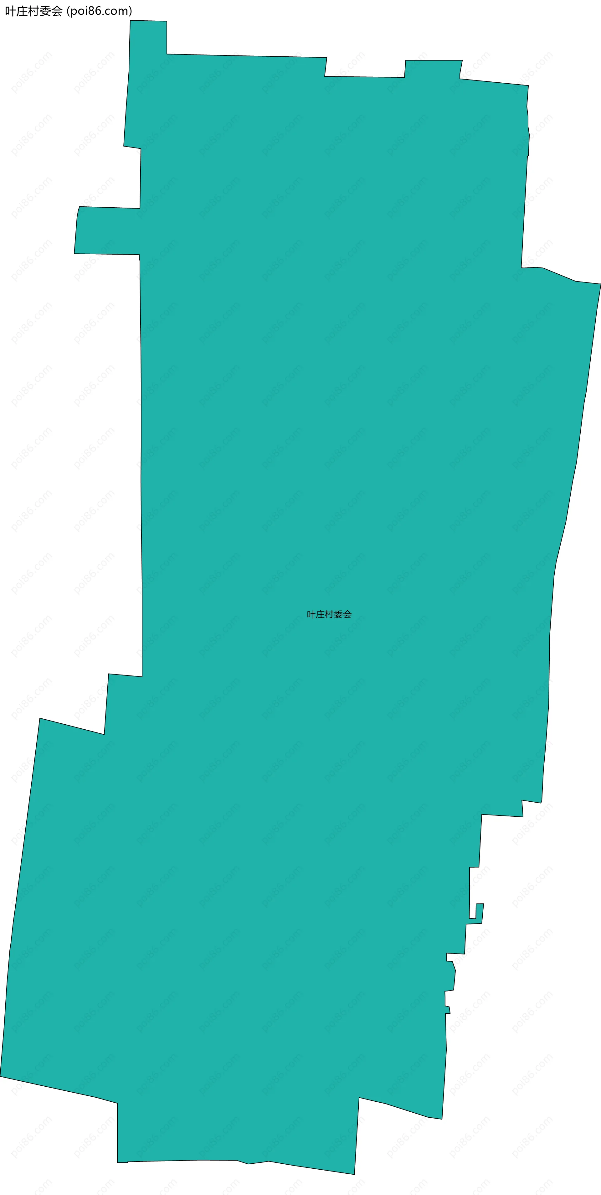 叶庄村委会边界地图