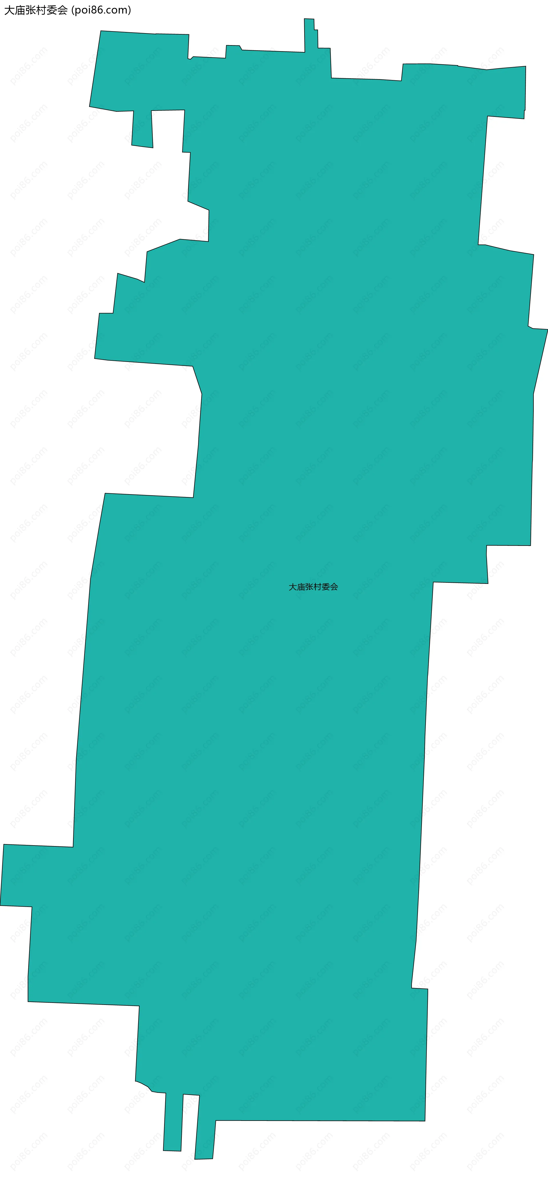 大庙张村委会边界地图